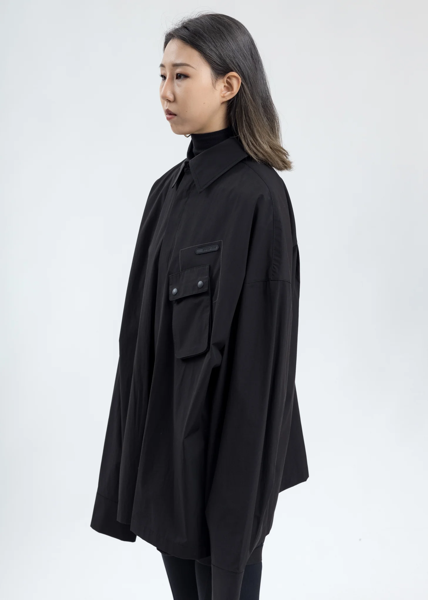 Black Hooded Shirt - Image 6