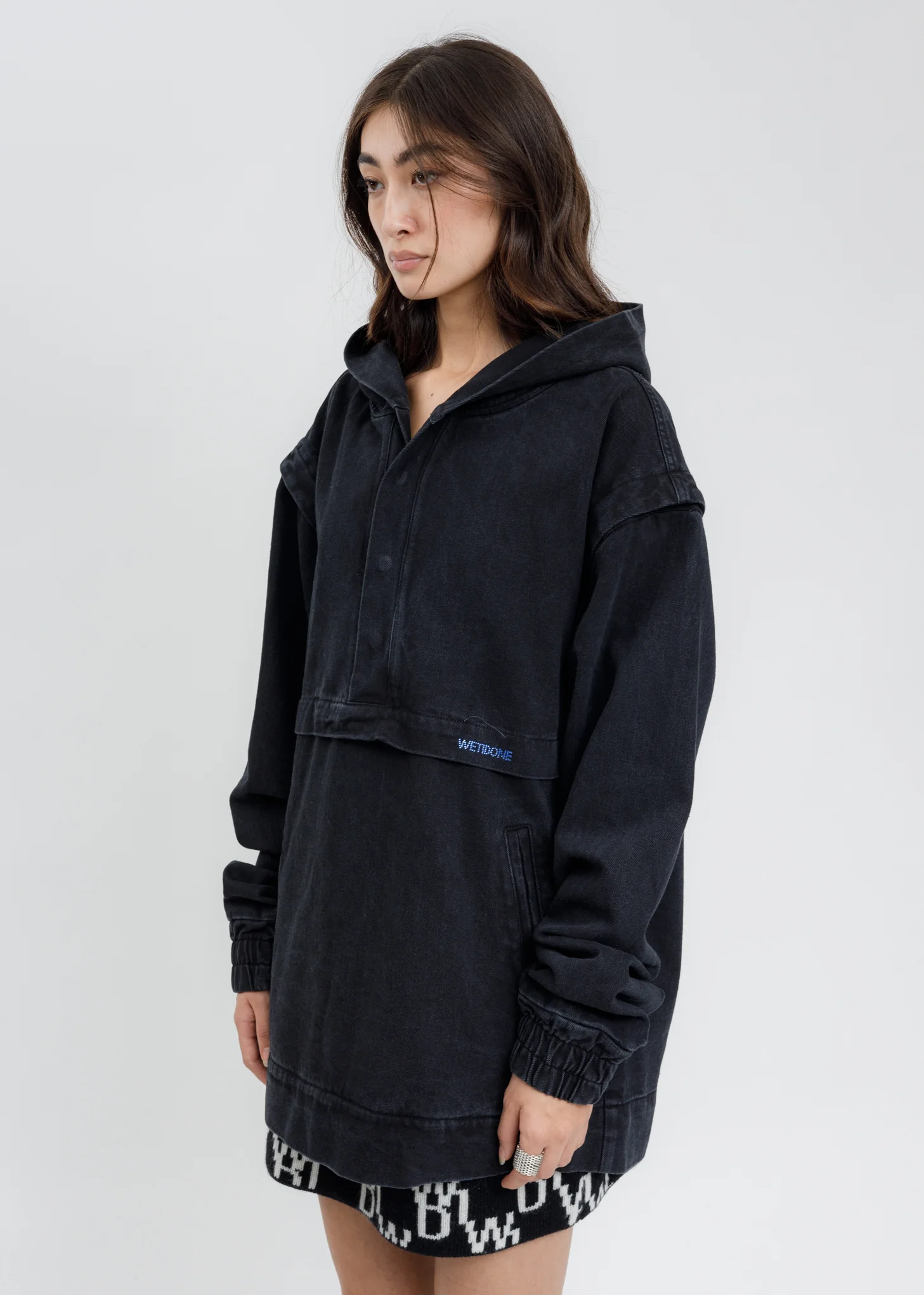 Black Hoodie Anorak - Image 3