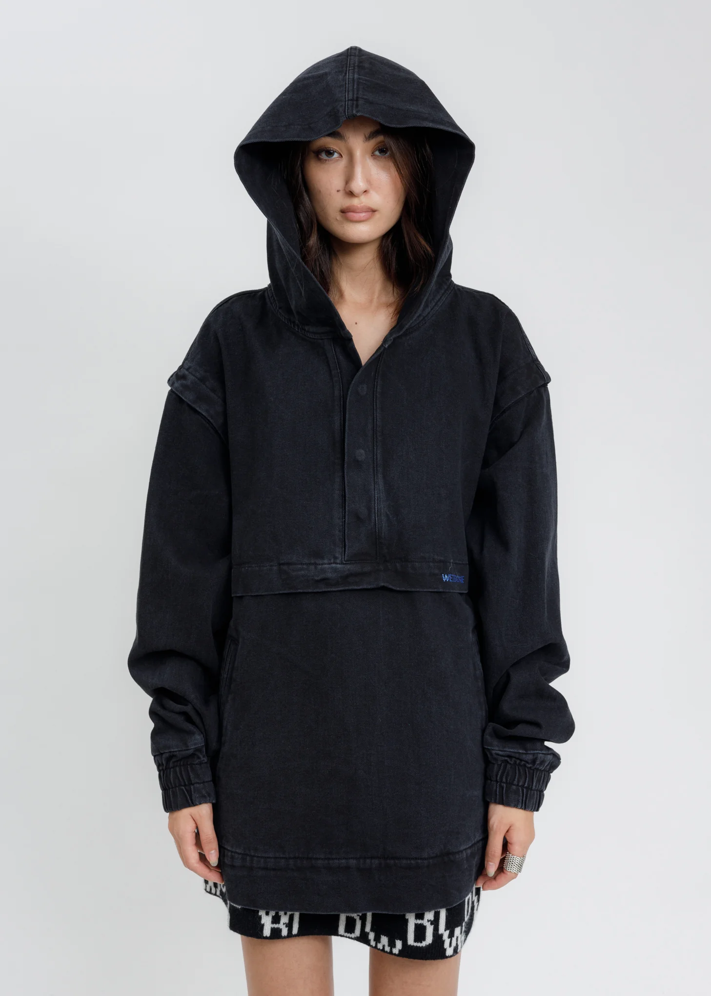 Black Hoodie Anorak - Image 6