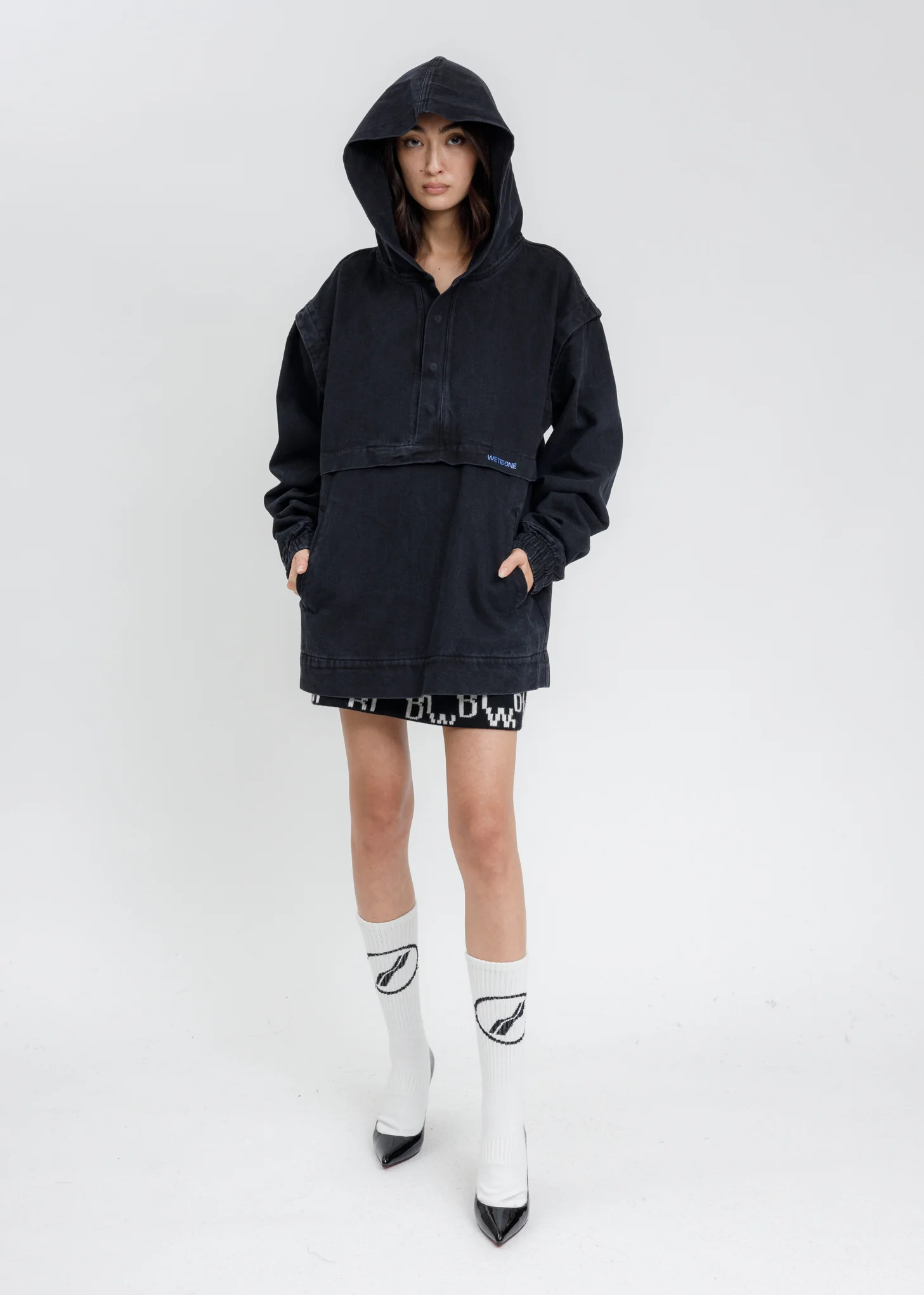 Black Hoodie Anorak - Image 8