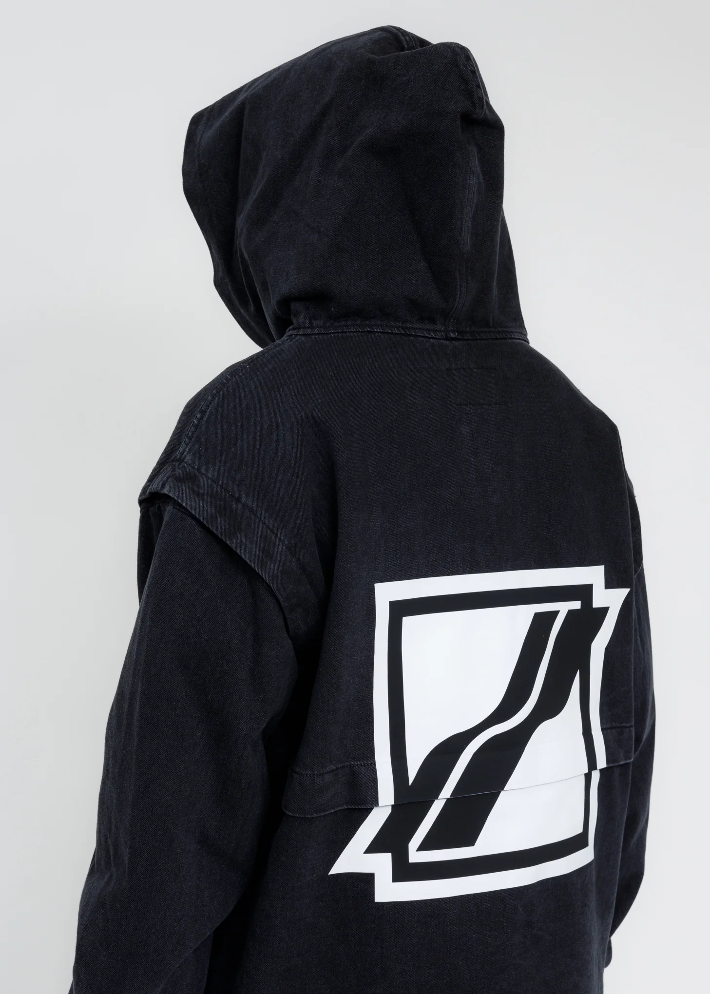 Black Hoodie Anorak - Image 2