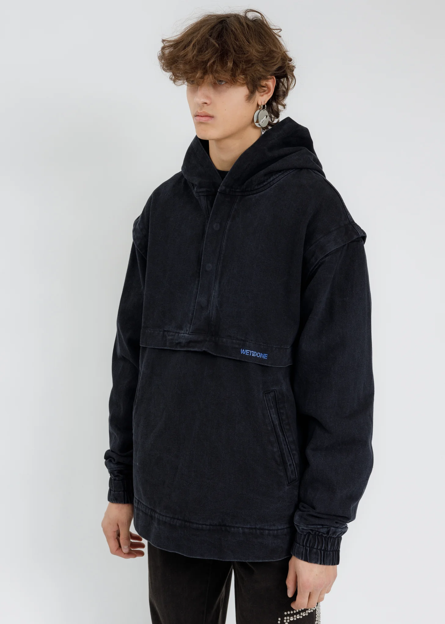 Black Hoodie Anorak - Image 3