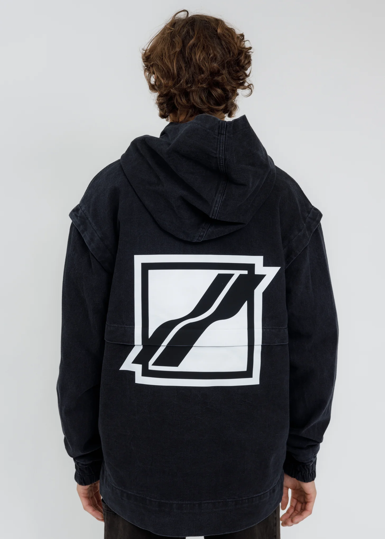 Black Hoodie Anorak - Image 5