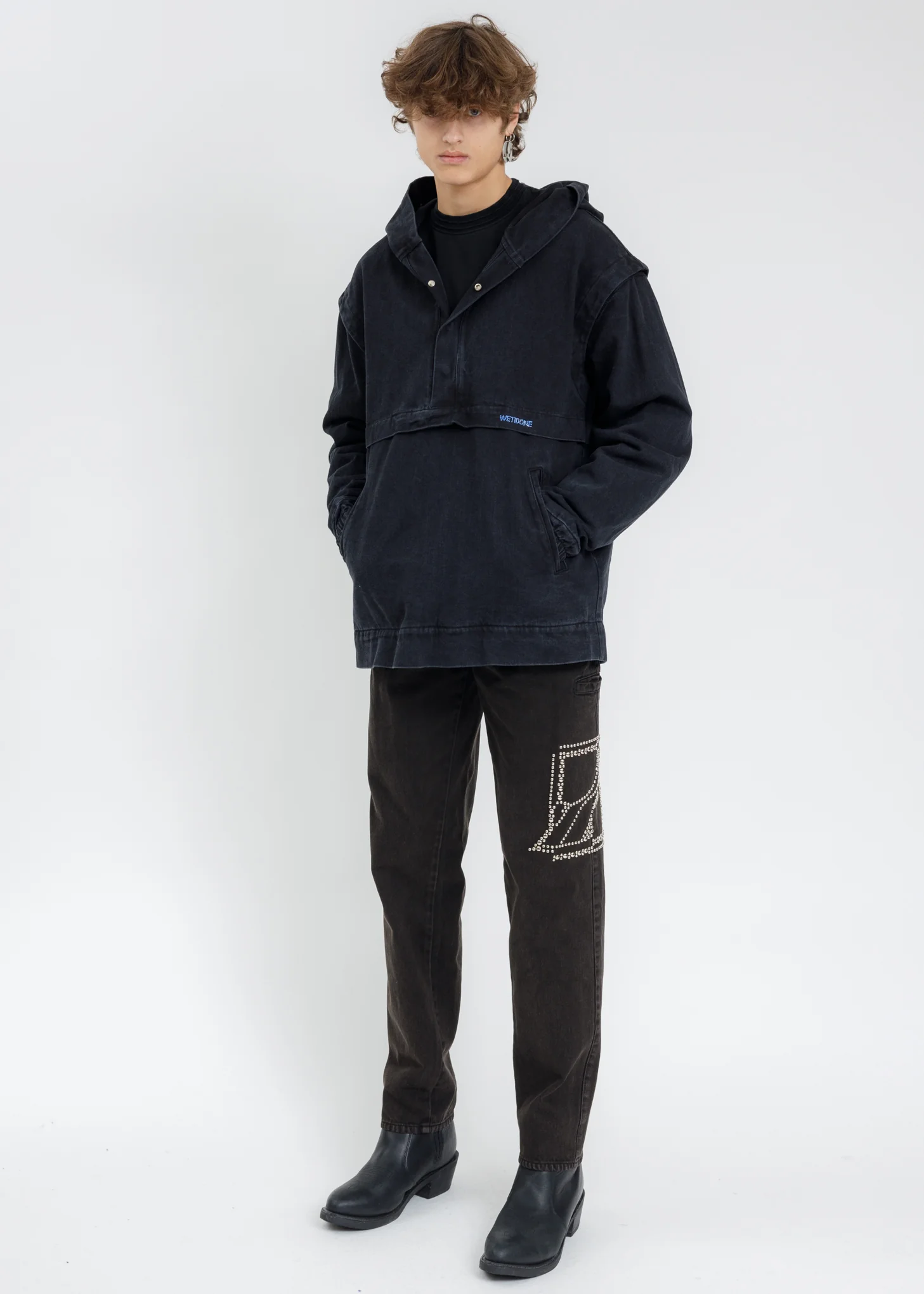 Black Hoodie Anorak - Image 7