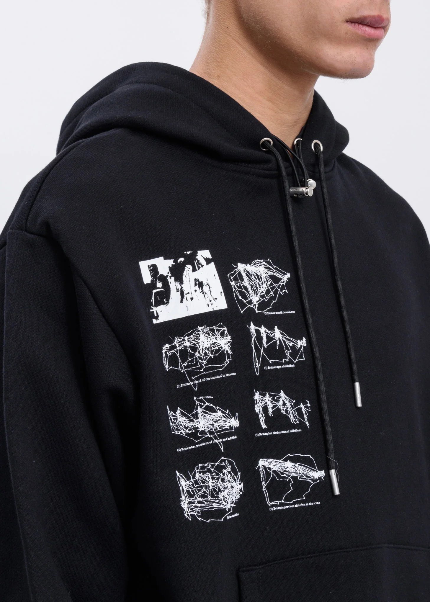 Black Hoodie W. Inside Tech Hood - Image 2