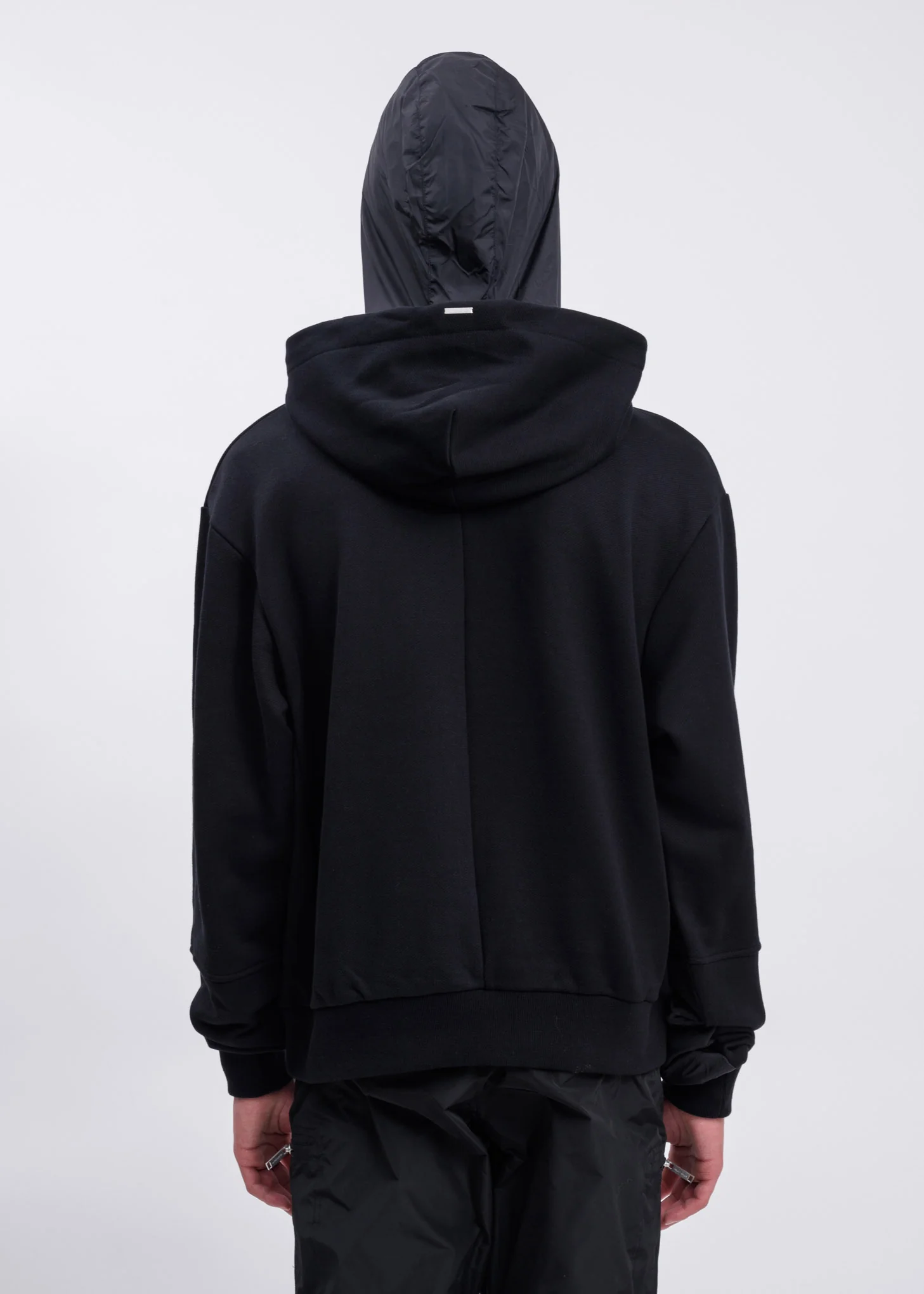 Black Hoodie W. Inside Tech Hood - Image 4