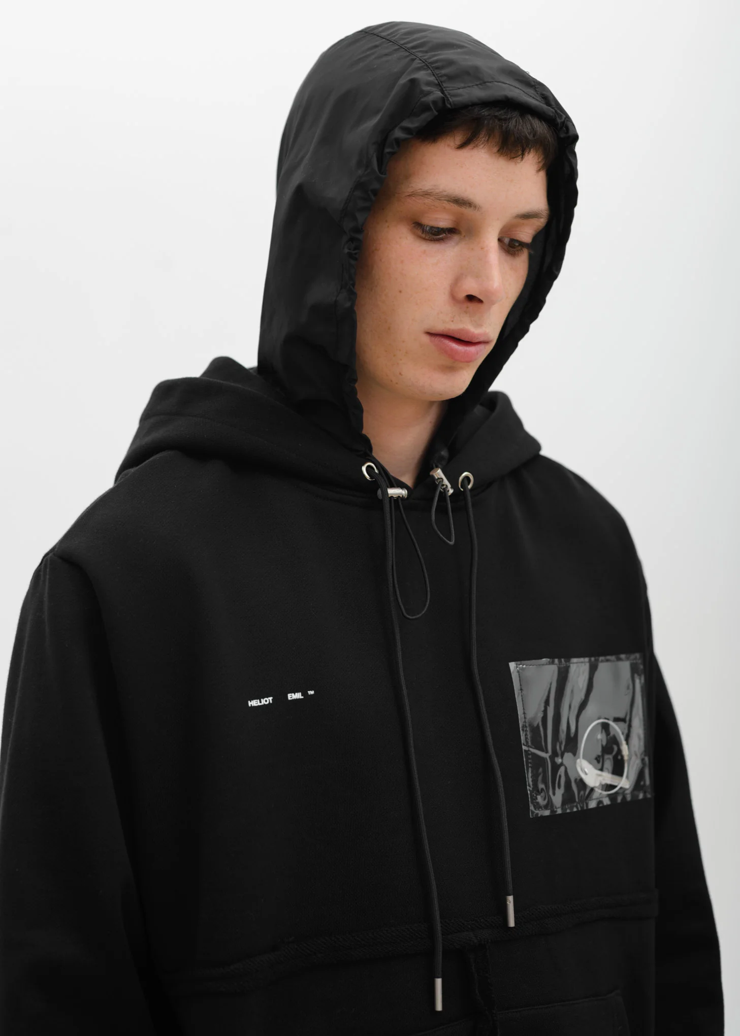 Black Hoodie w/ PVC Details - Image 2