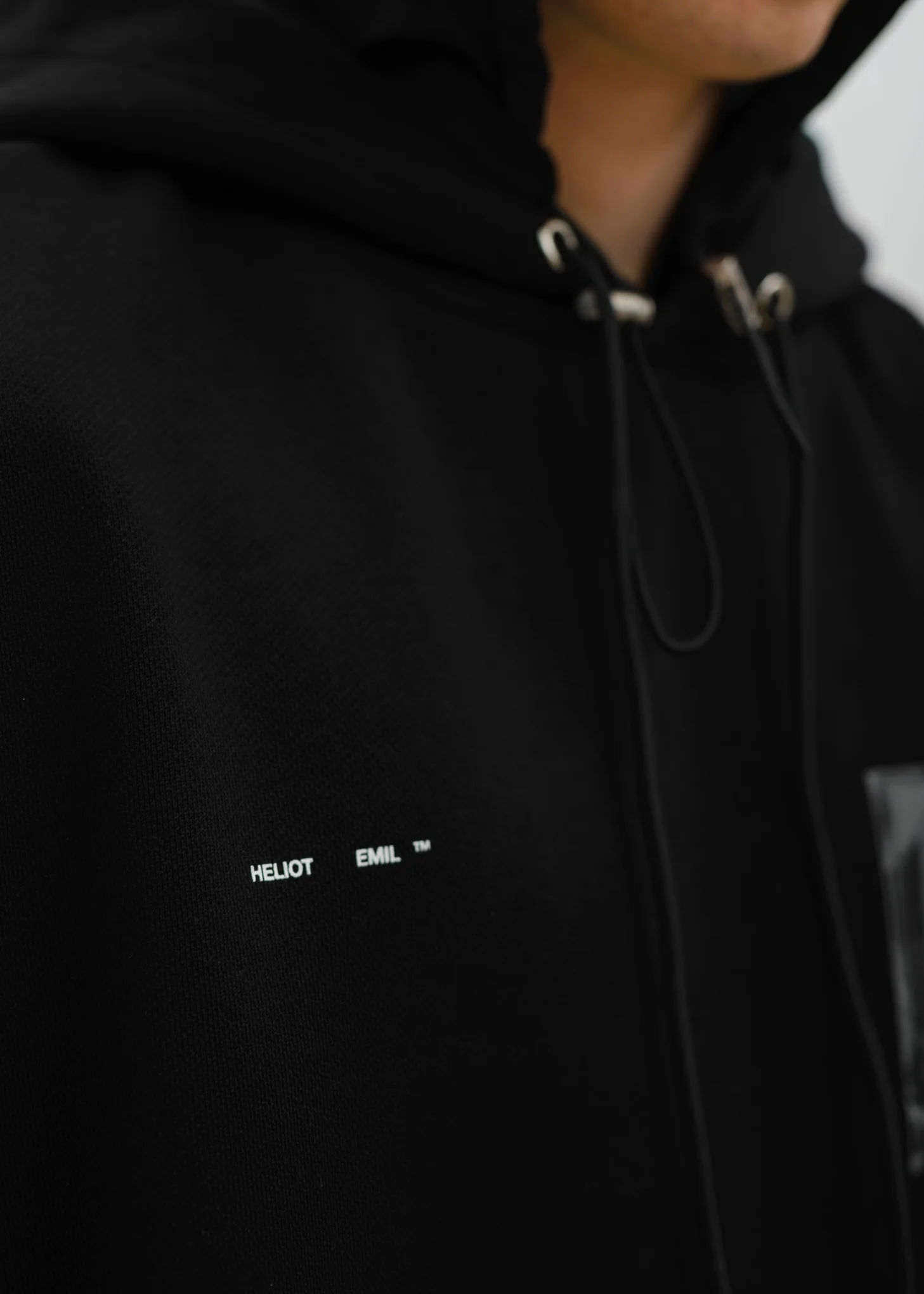 Black Hoodie w/ PVC Details - Image 3