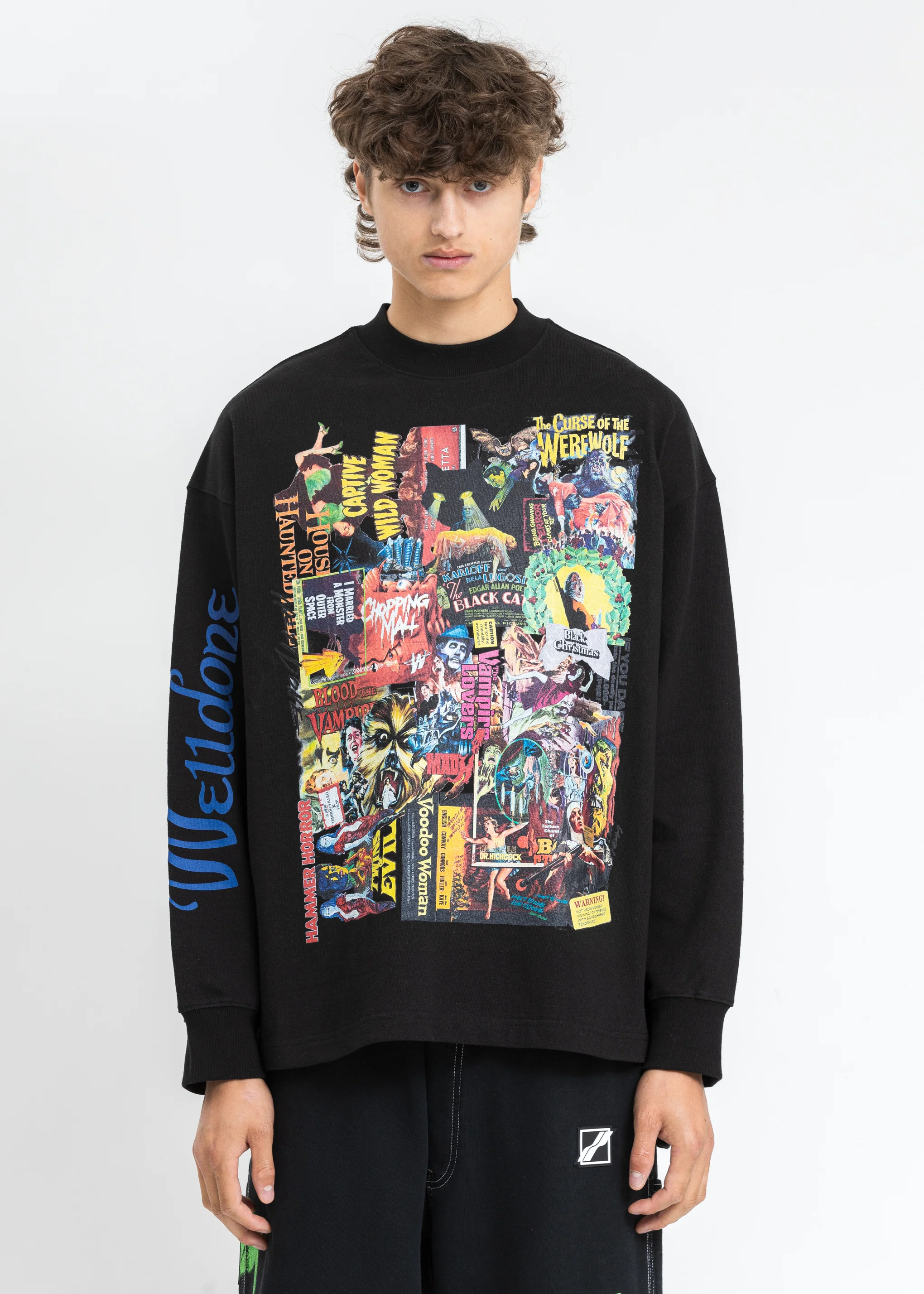 Black Horror Collage Long Sleeves