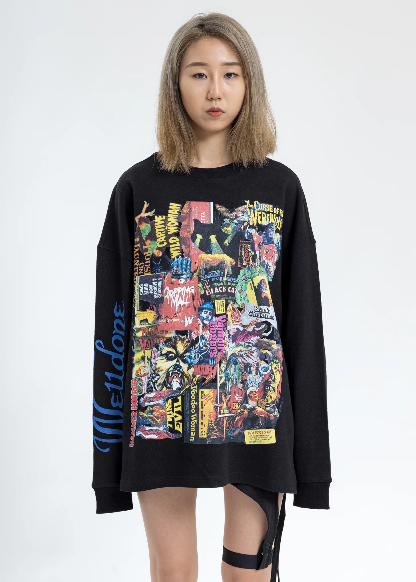 Black Horror Collage Long Sleeves