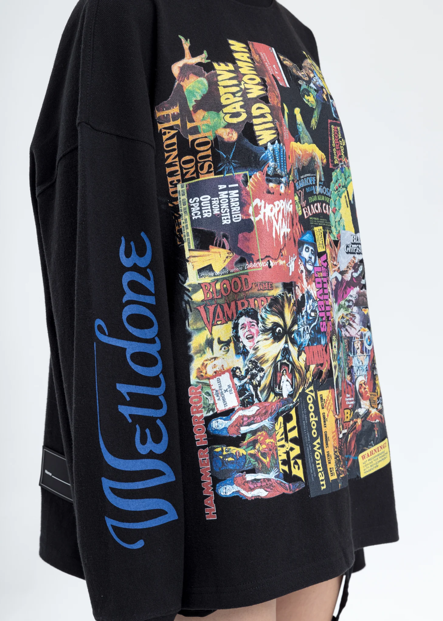 Black Horror Collage Long Sleeves - Image 6