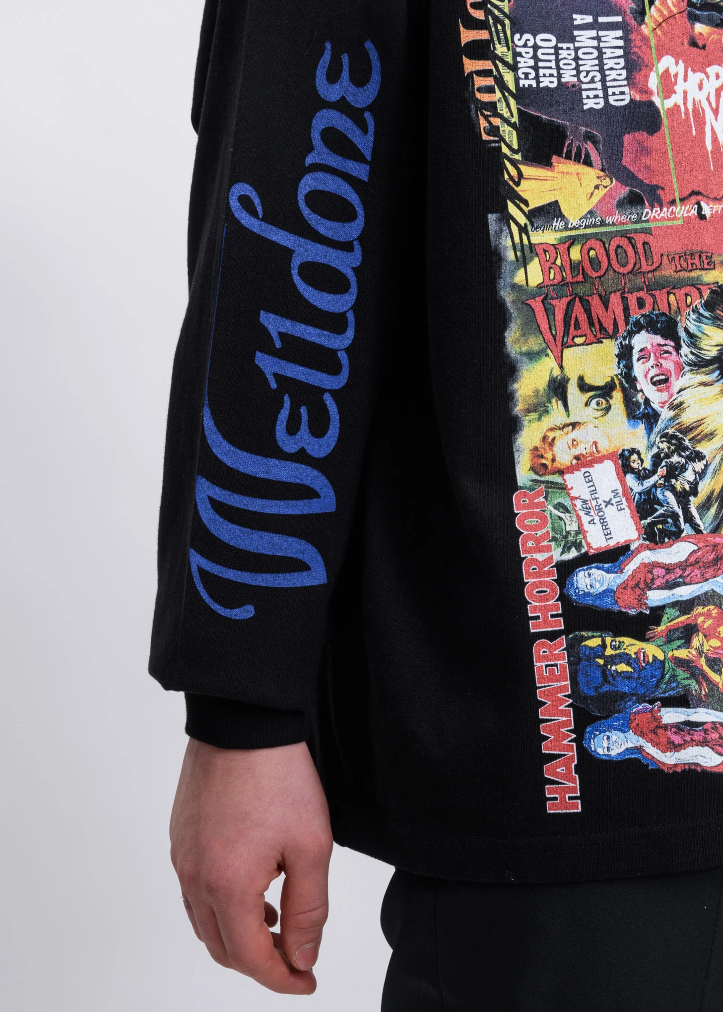 Black Horror Collage Long Sleeves - Image 2