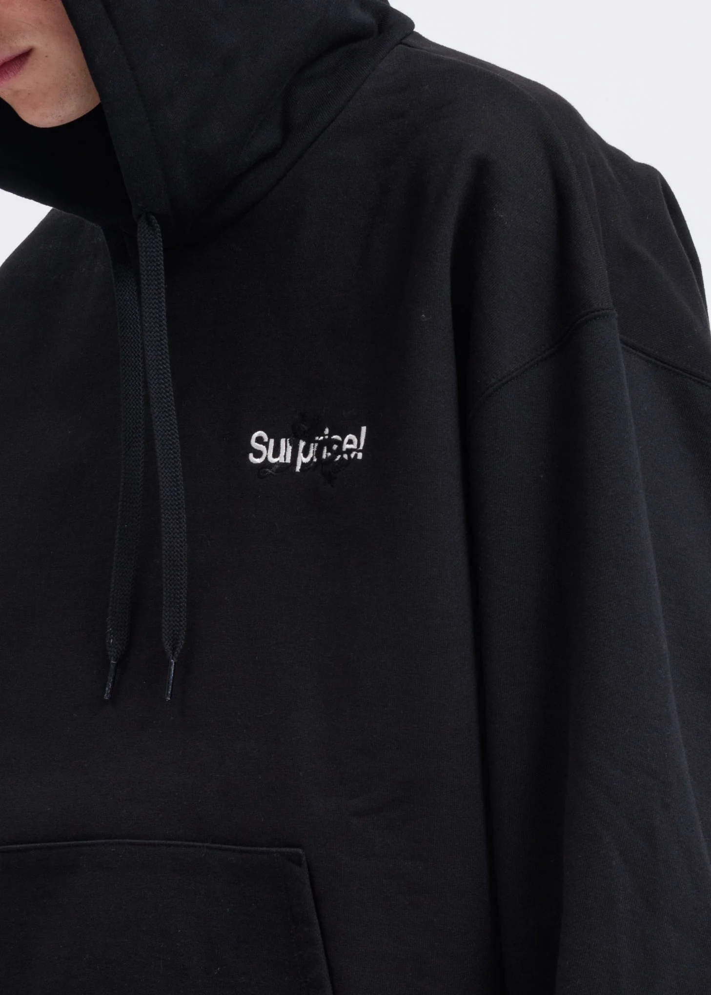 Black “Horror” Embroidery Hoodie - Image 3