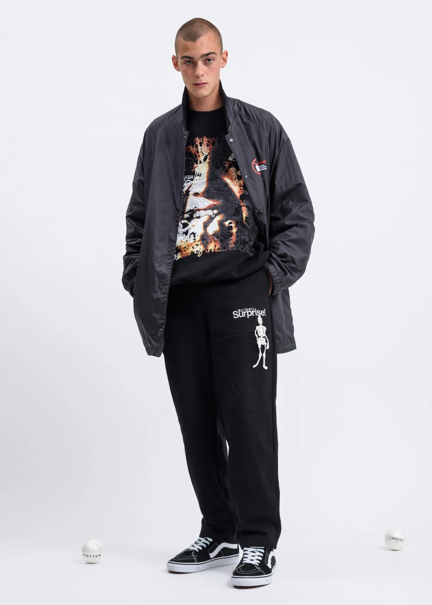 Black “Horror” Embroidery Sweatshirt - Image 4