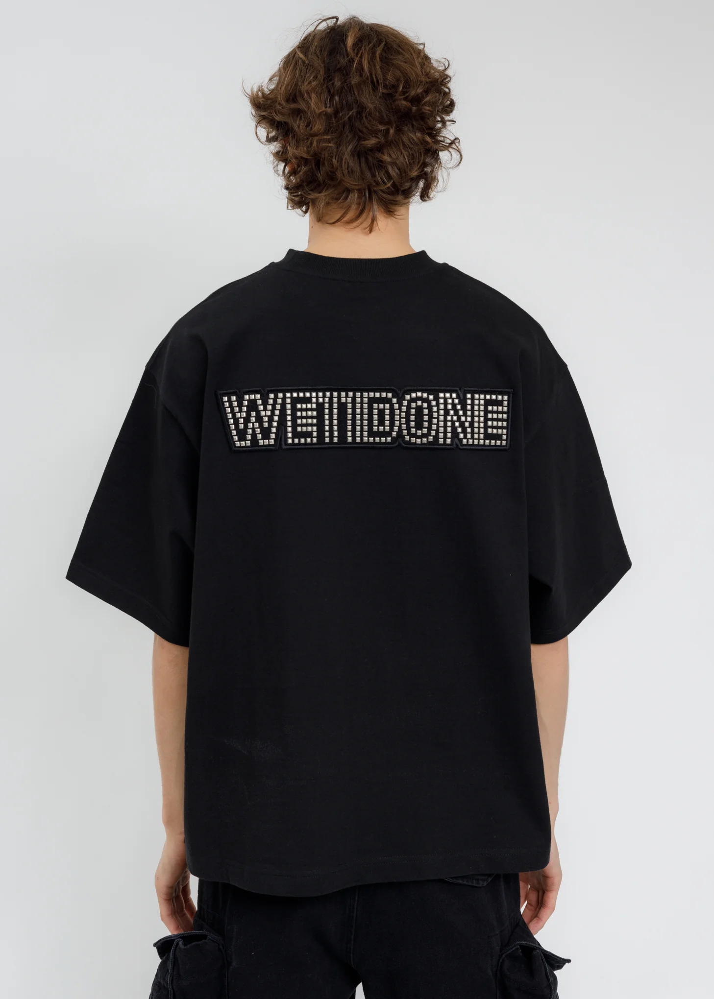 Black Hotfix Patch Logo T-Shirt - Image 5