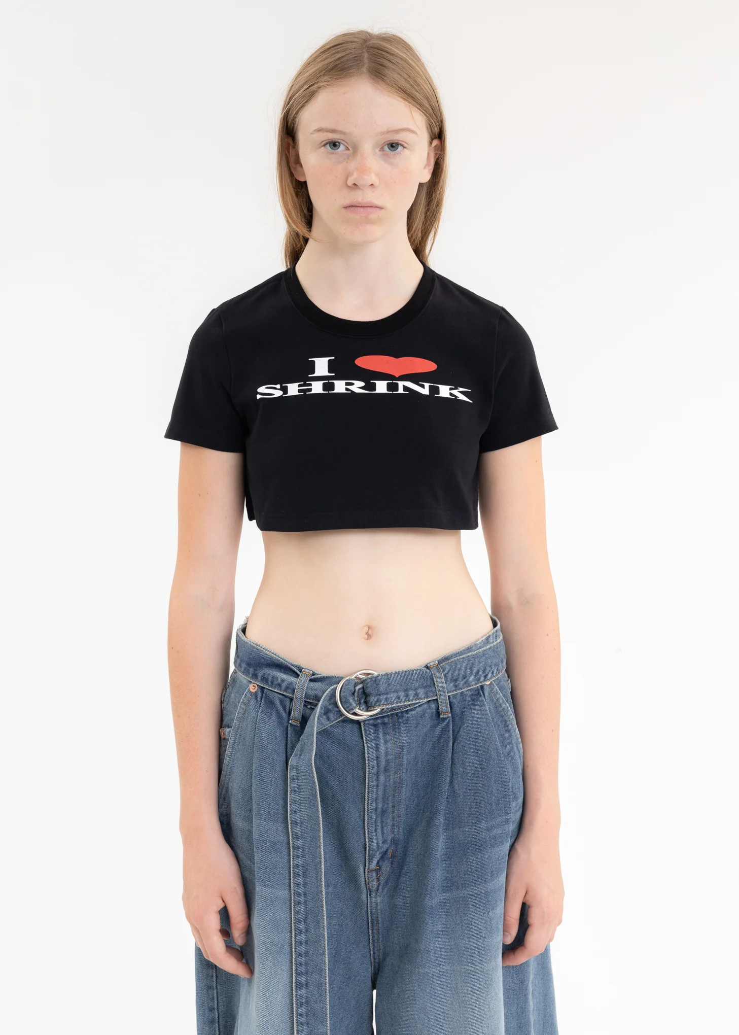 Black I ♡ SHRINK T-SHIRT