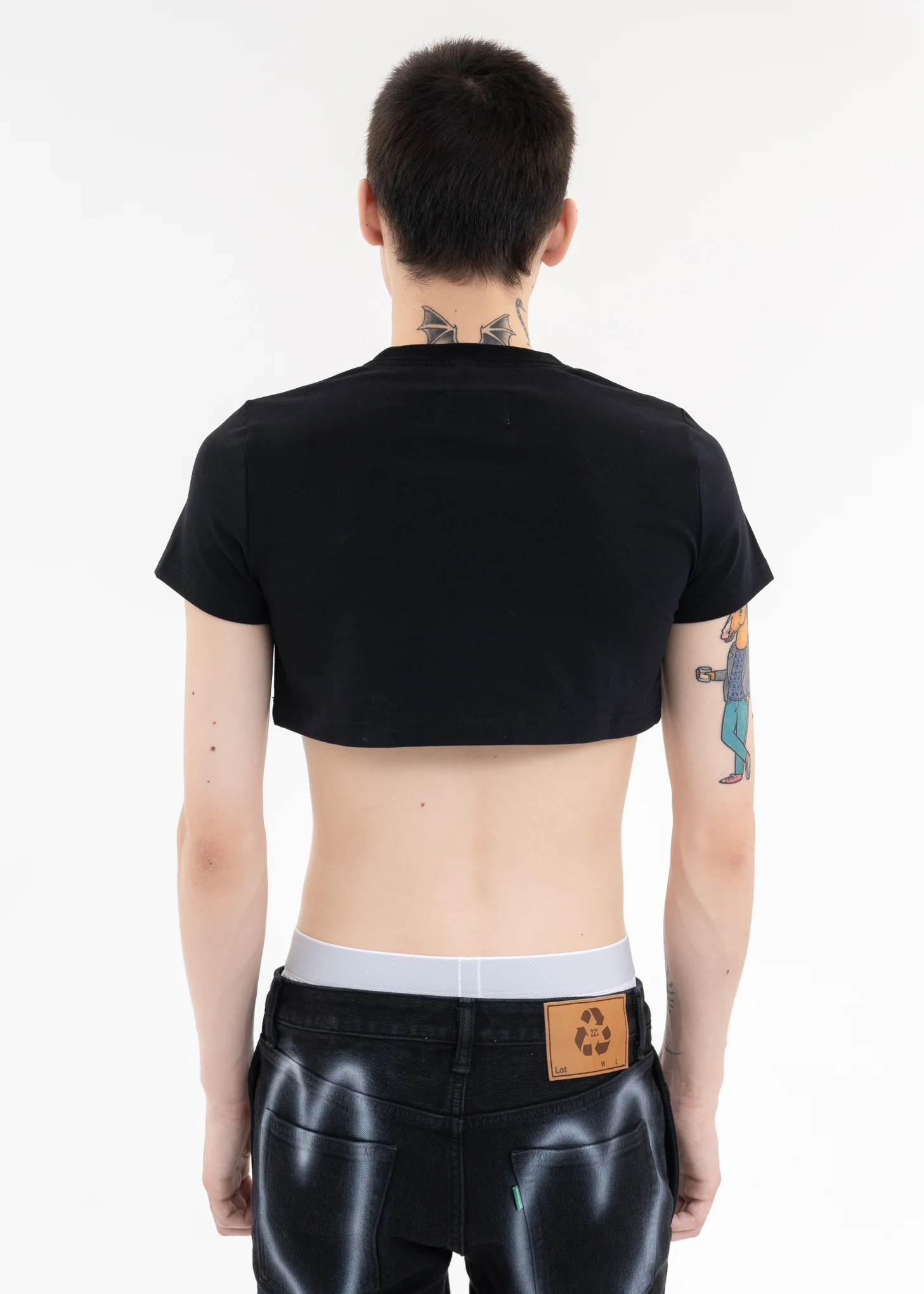 Black I ♡ SHRINK T-SHIRT - Image 3