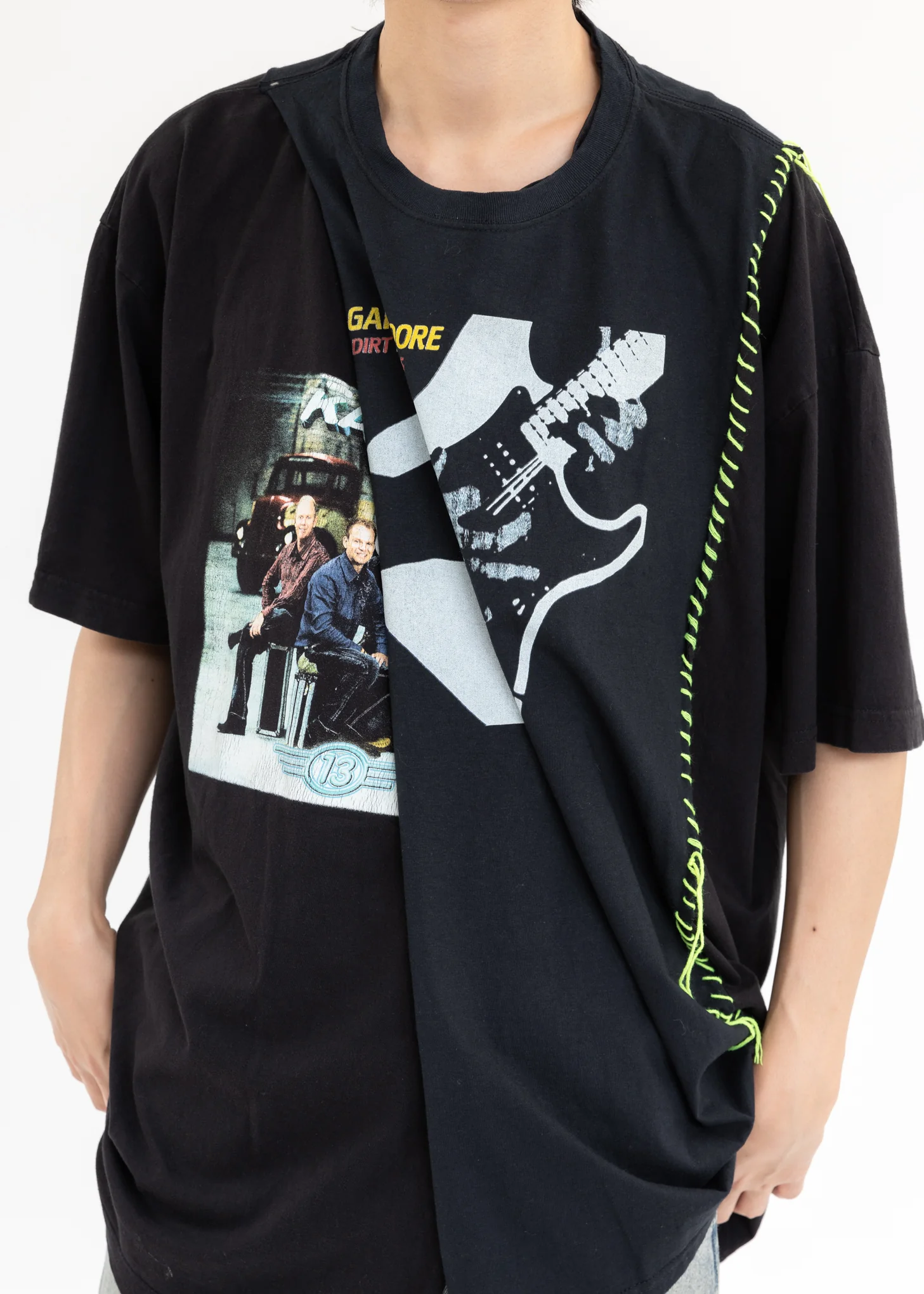 Black I Stitch Band Tee - Style A - Image 2