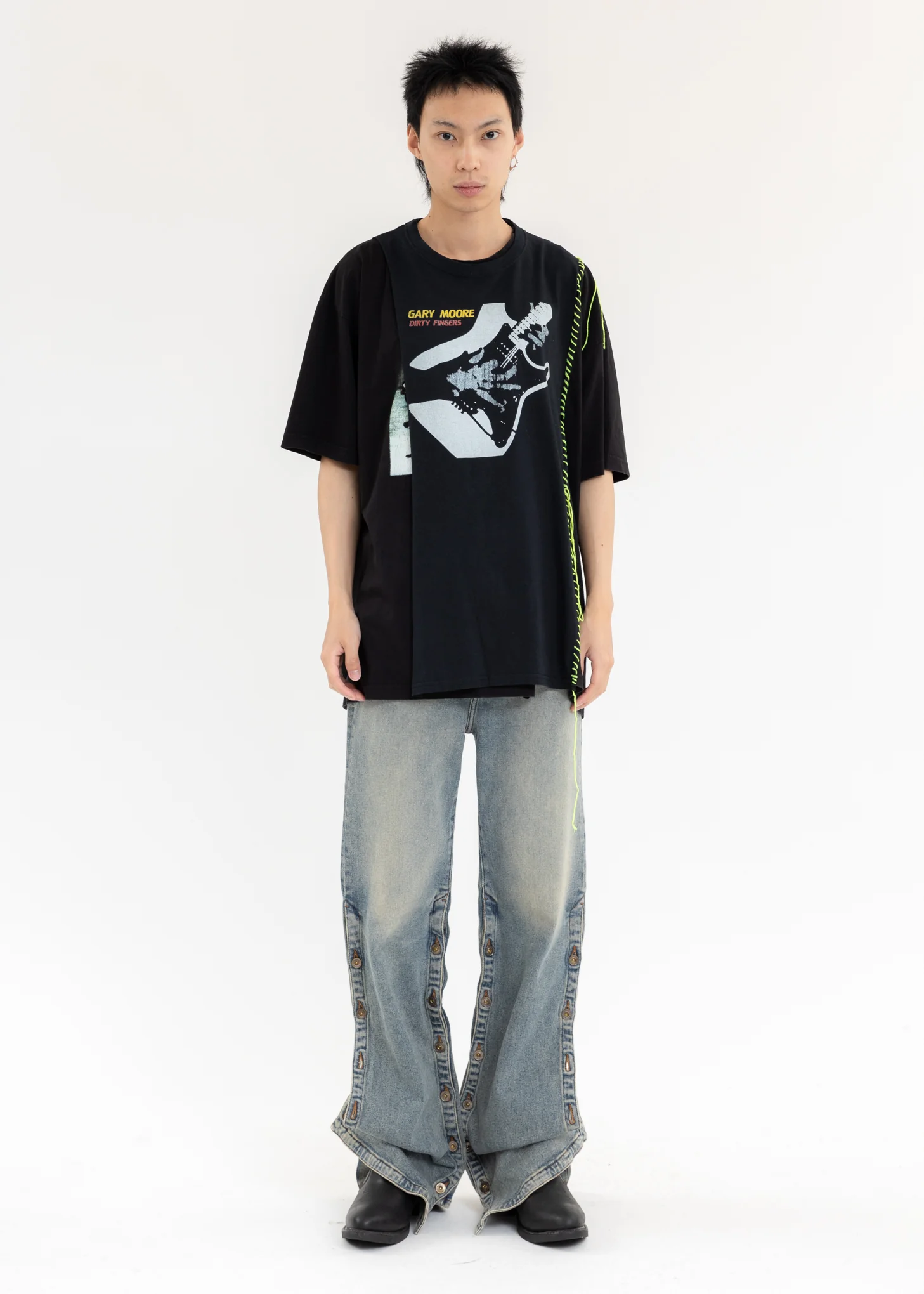 Black I Stitch Band Tee - Style A - Image 6