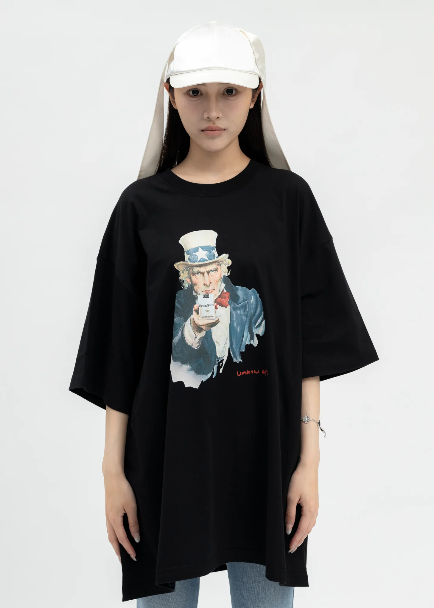 BLACK I WANT YOU SEVEN STARS T-SHIRT