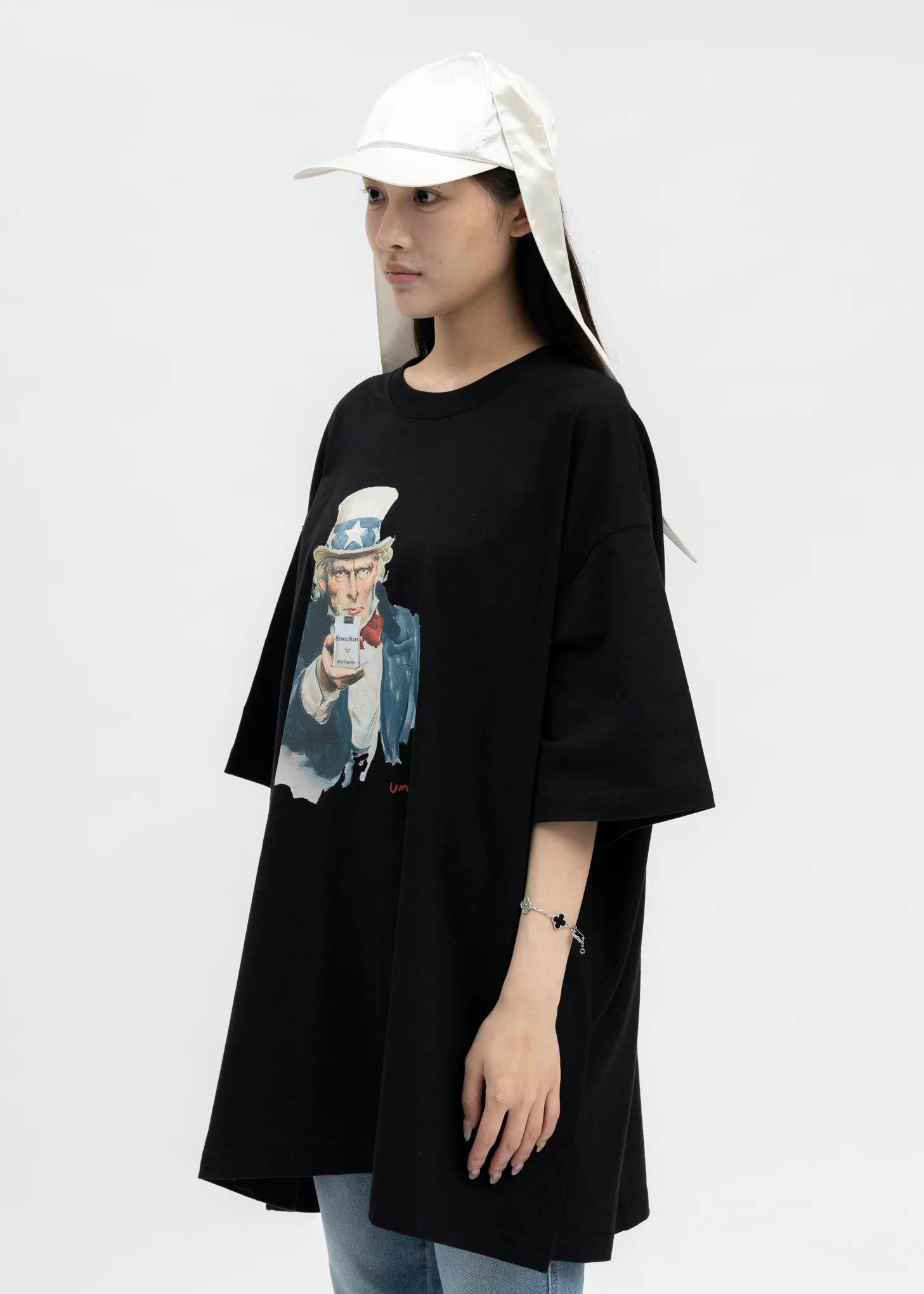 BLACK I WANT YOU SEVEN STARS T-SHIRT - Image 2