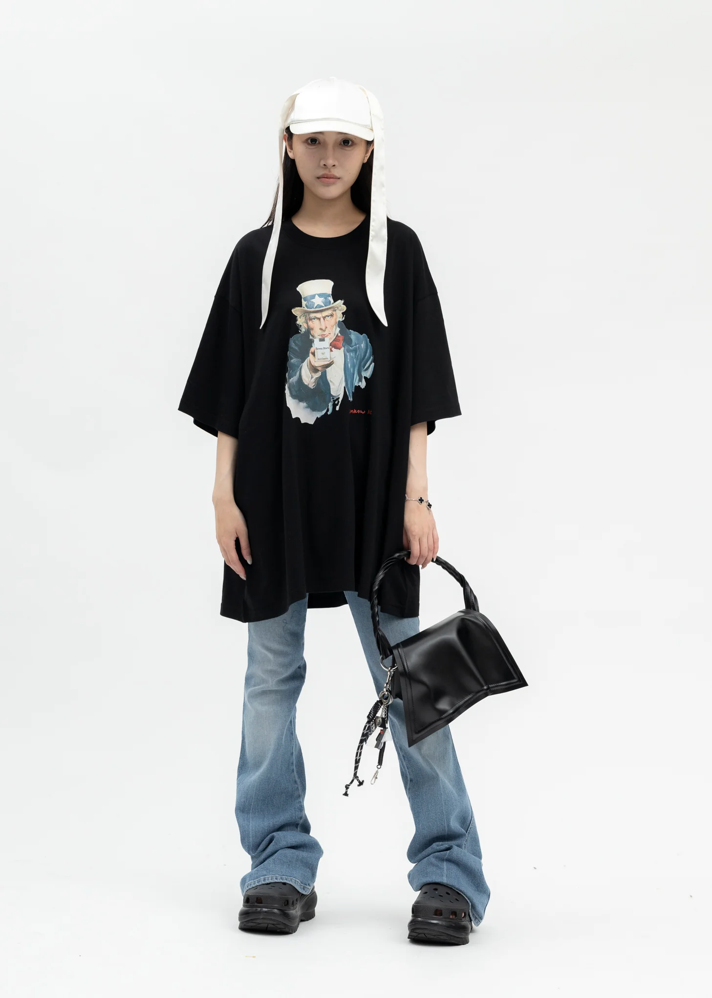 BLACK I WANT YOU SEVEN STARS T-SHIRT - Image 5