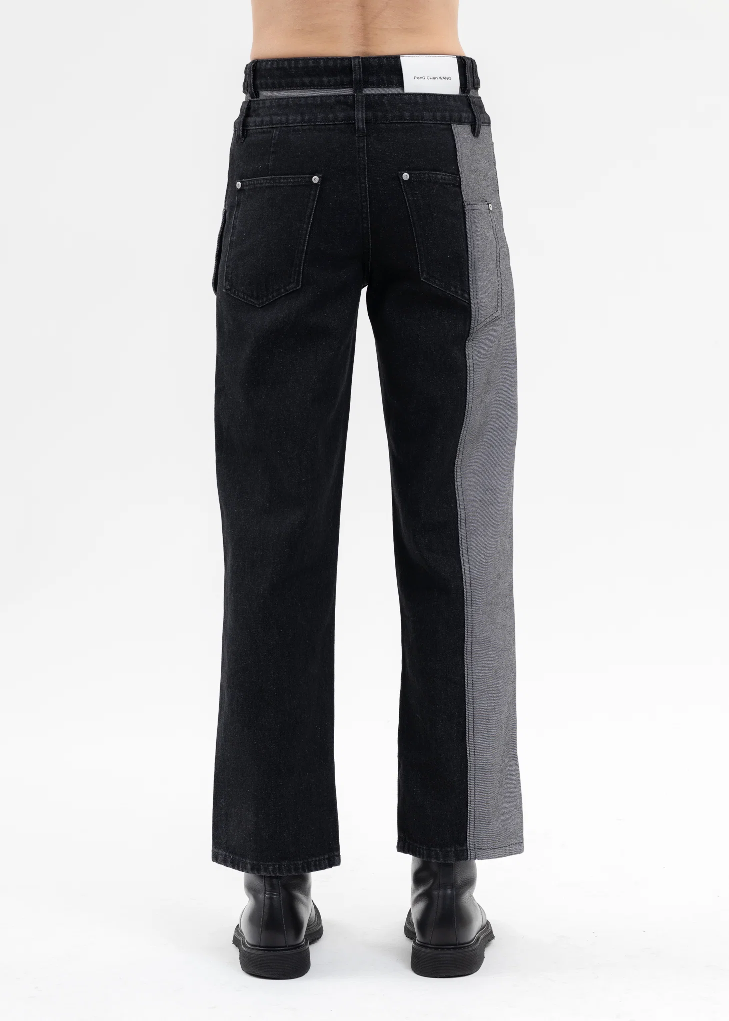 BLACK INSIDE-OUT JEANS TROUSERS - Image 3