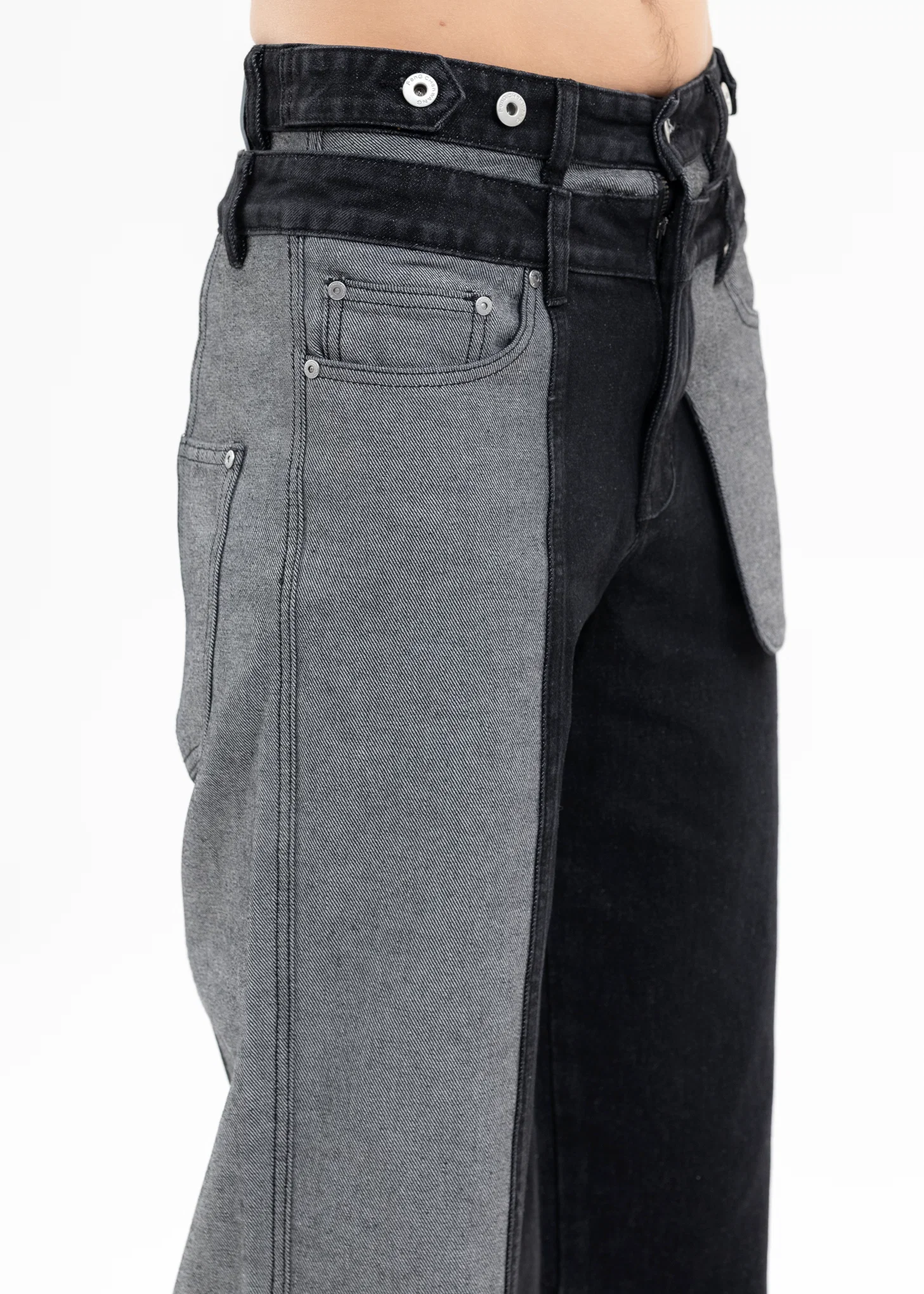 BLACK INSIDE-OUT JEANS TROUSERS - Image 4