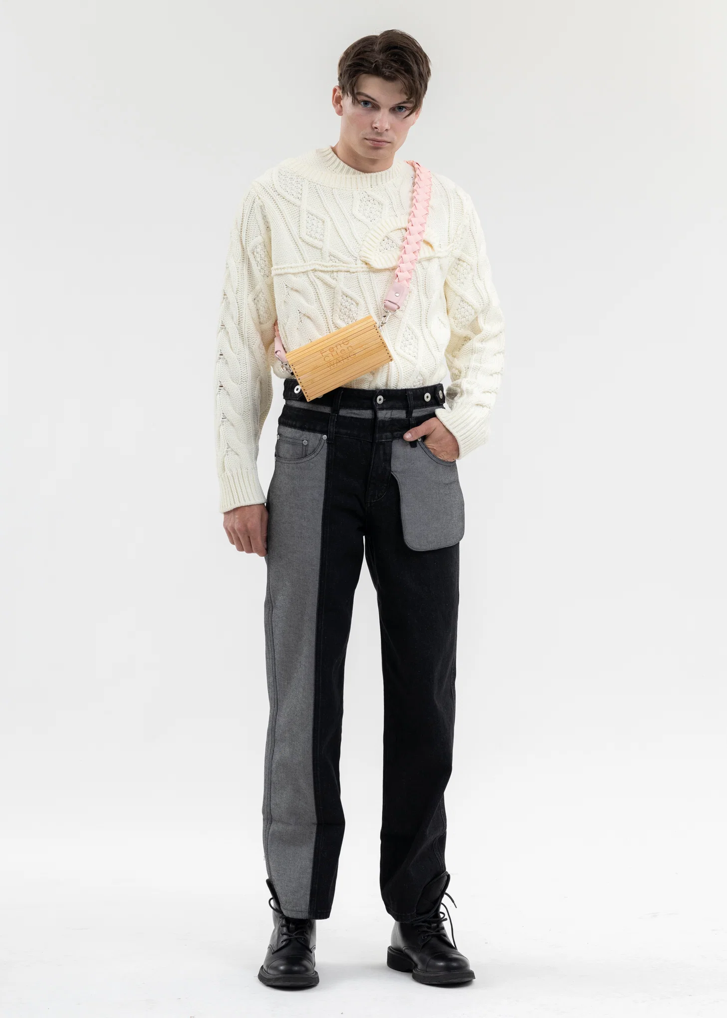 BLACK INSIDE-OUT JEANS TROUSERS - Image 5