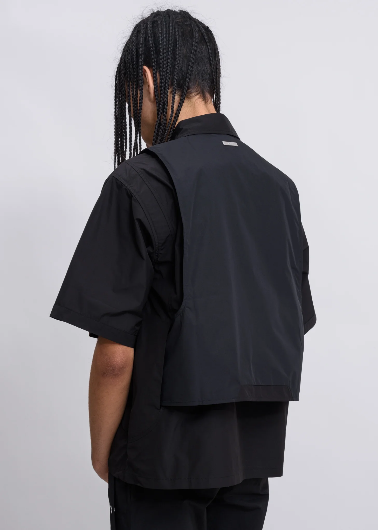 Black Intervein Layered Shirt - Image 2