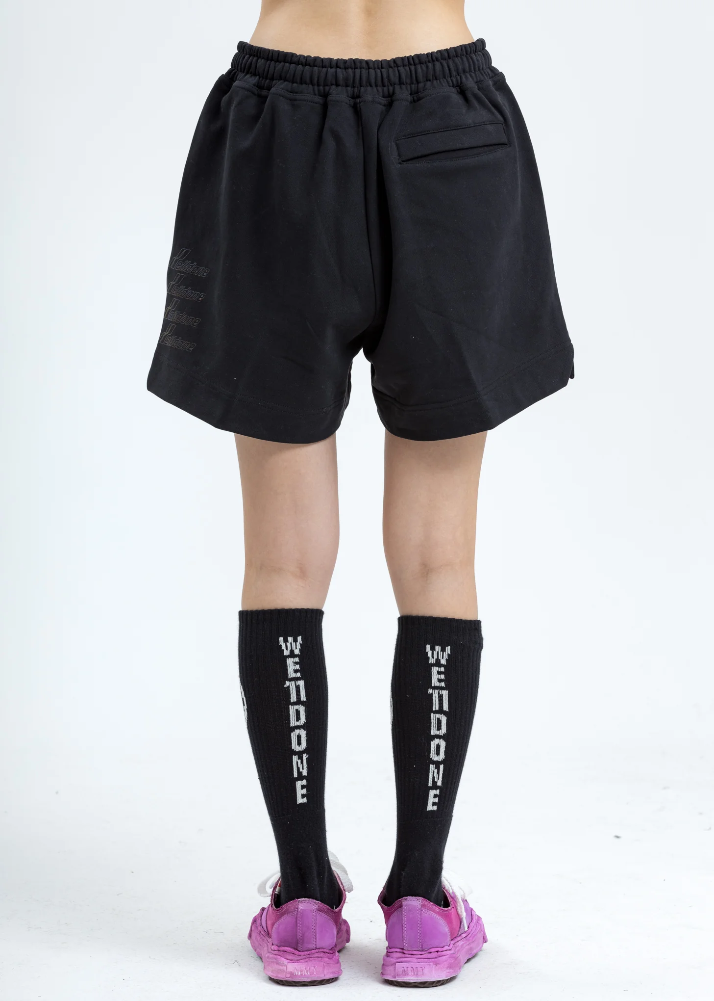 Black Iridescent Logo Shorts - Image 3
