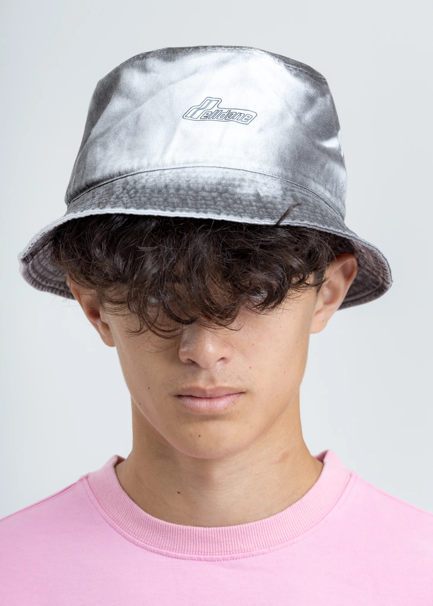 Black Iridescent WE11DONE Hand Sprayed Bucket Hat