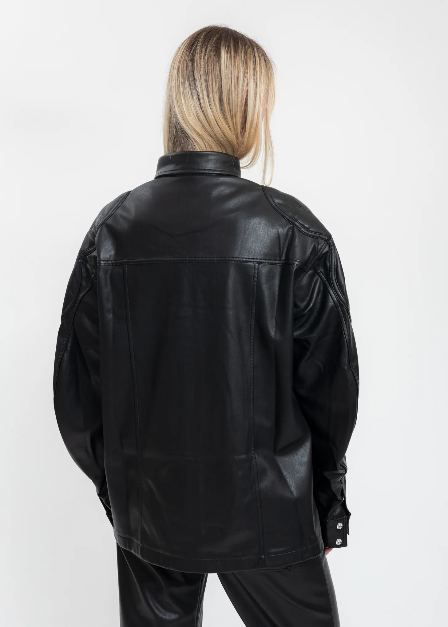 Black Jacket With Patches And Zip - Image 4