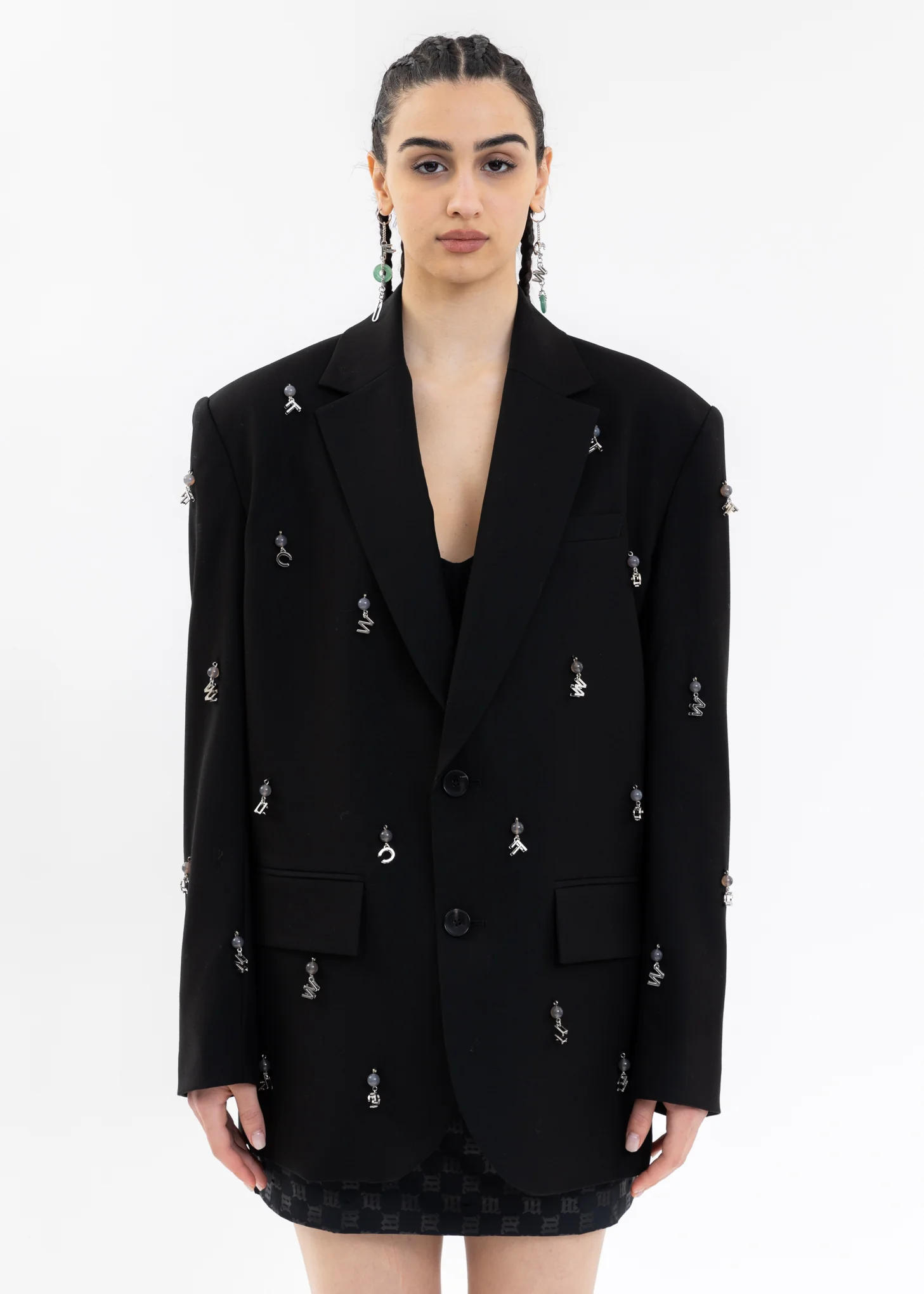 BLACK JADE STONE ''FCW'' LOGO BLAZER