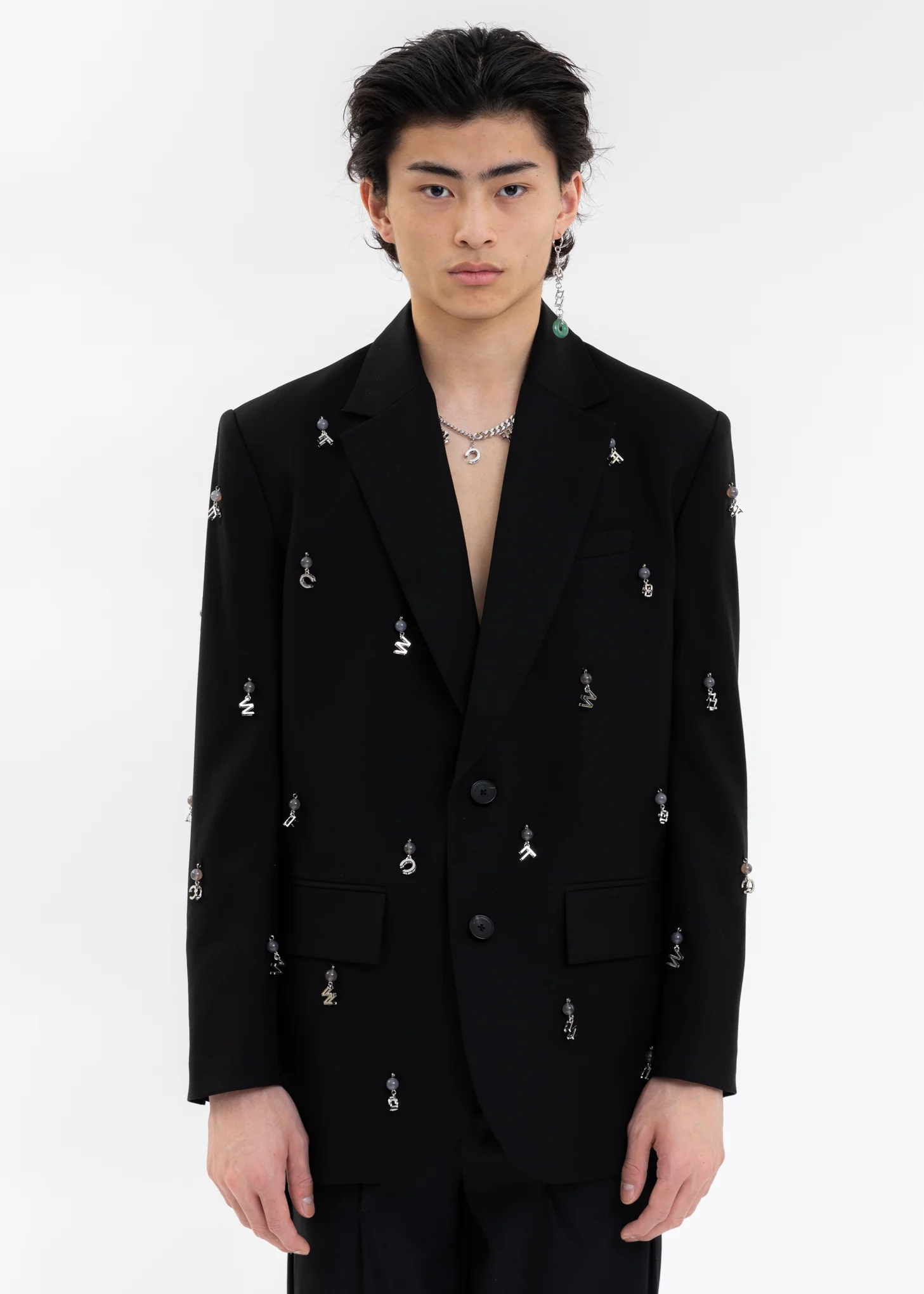 BLACK JADE STONE ''FCW'' LOGO BLAZER