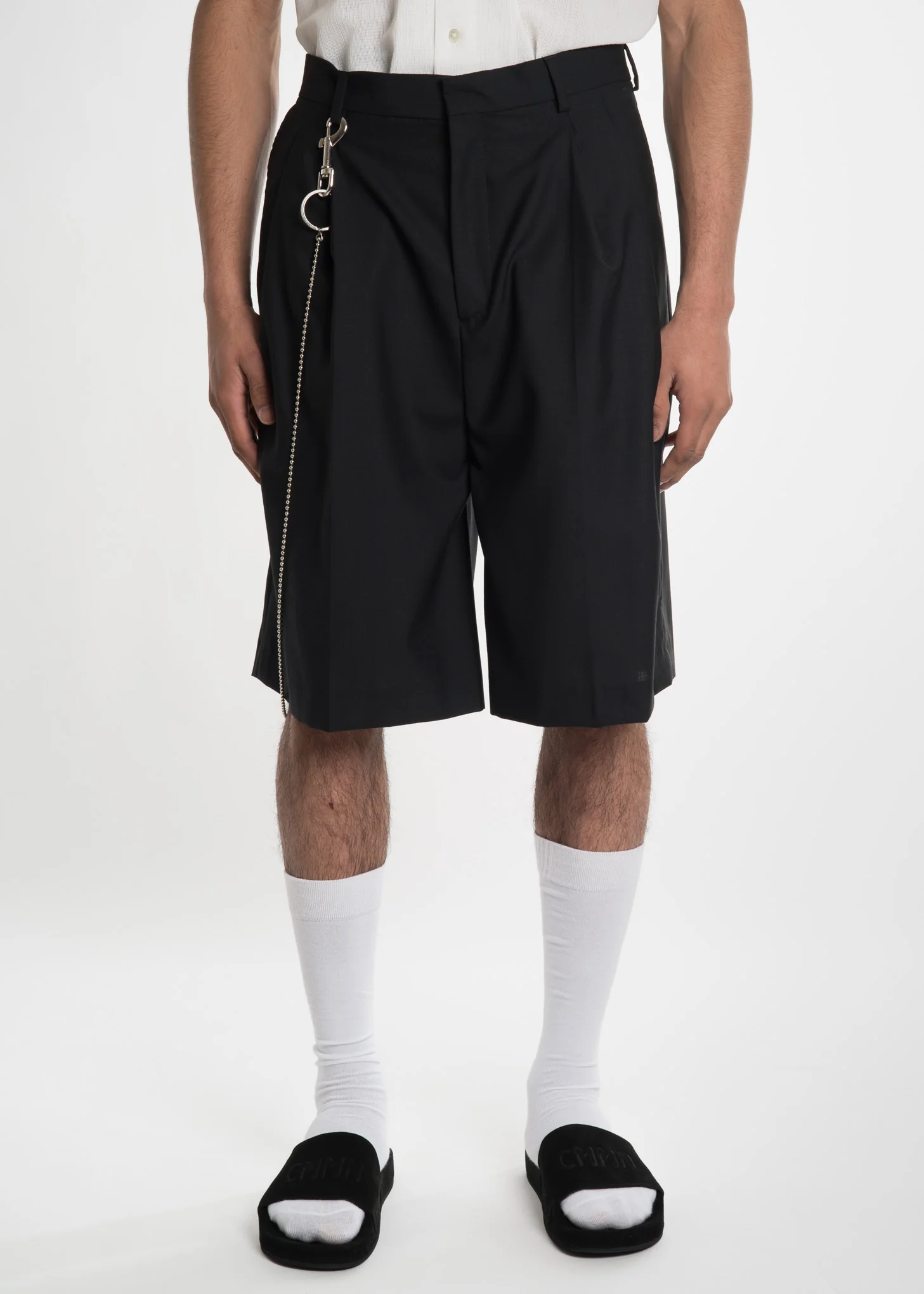Black Jayson Pleated Shorts - Image 2