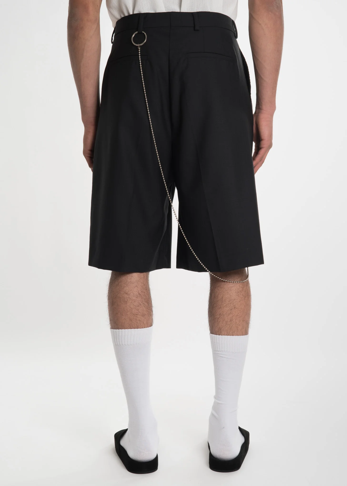 Black Jayson Pleated Shorts - Image 3