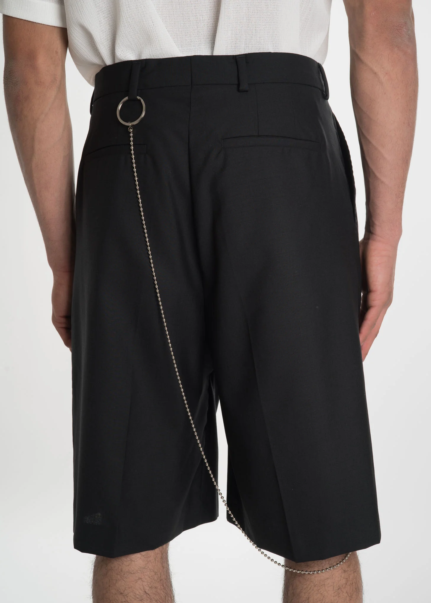 Black Jayson Pleated Shorts - Image 5