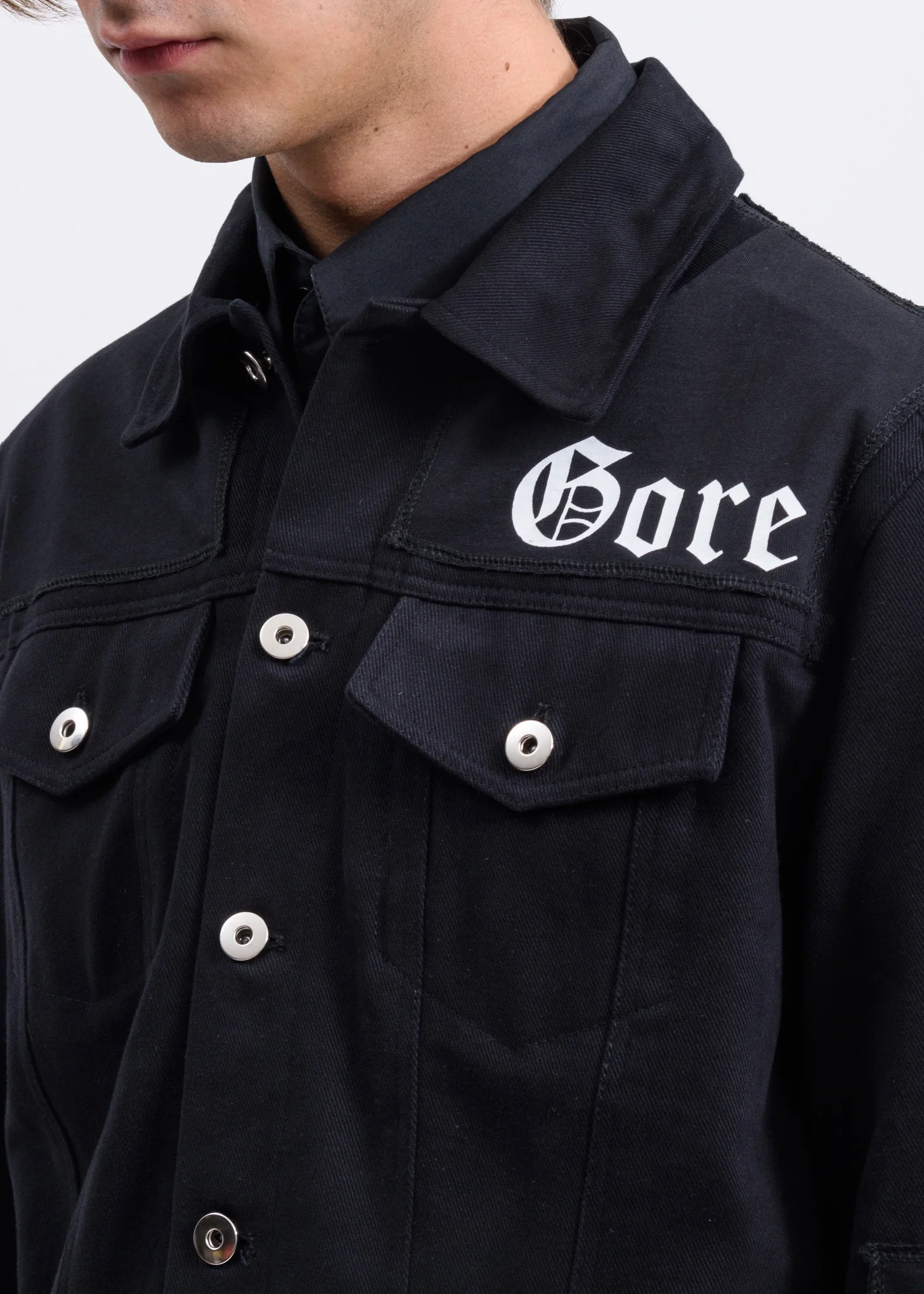 Black Denim Samizdat Jacket - Image 3