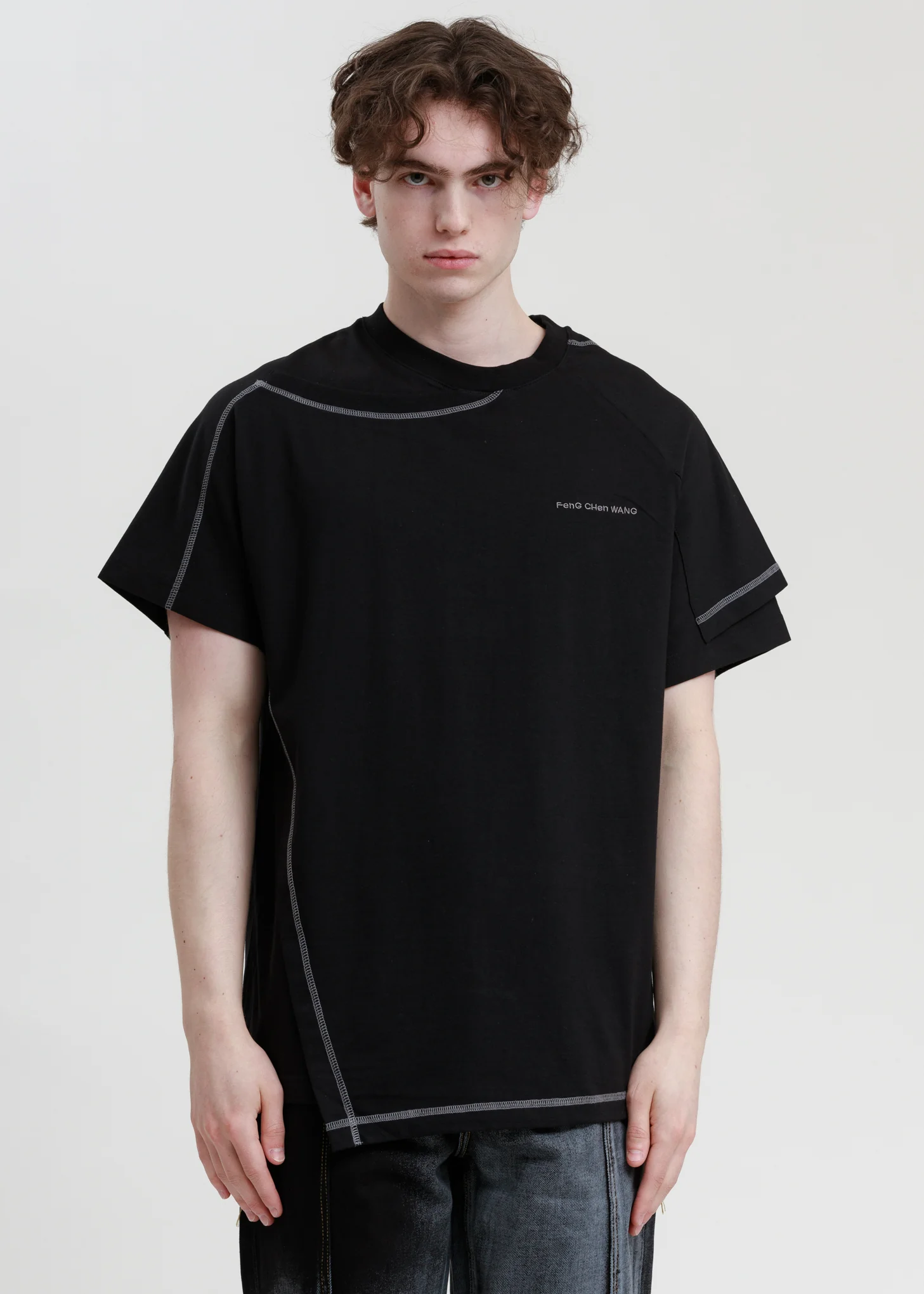 Black Jersey 2 in 1 T-Shirt