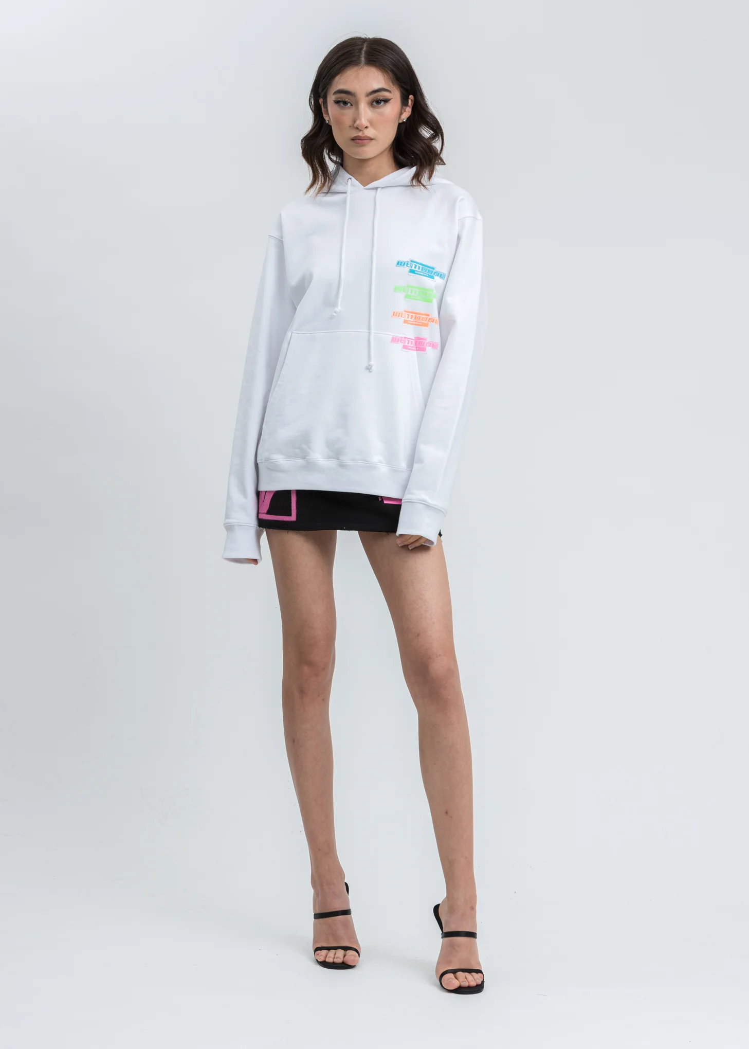 Black Jersey Print Mini Skirt - Image 7
