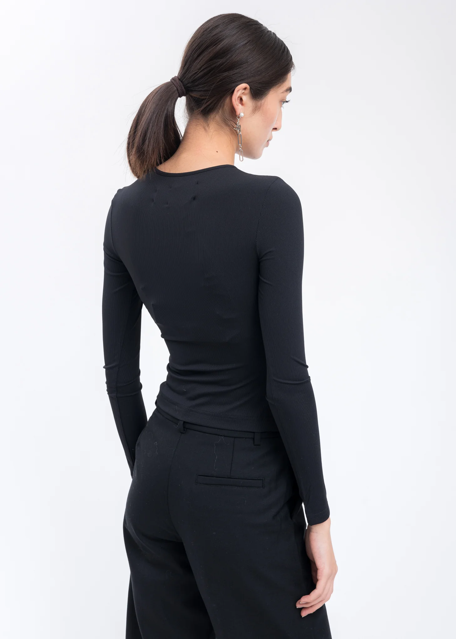 Black 2 IN 1 Jersey Top - Image 3