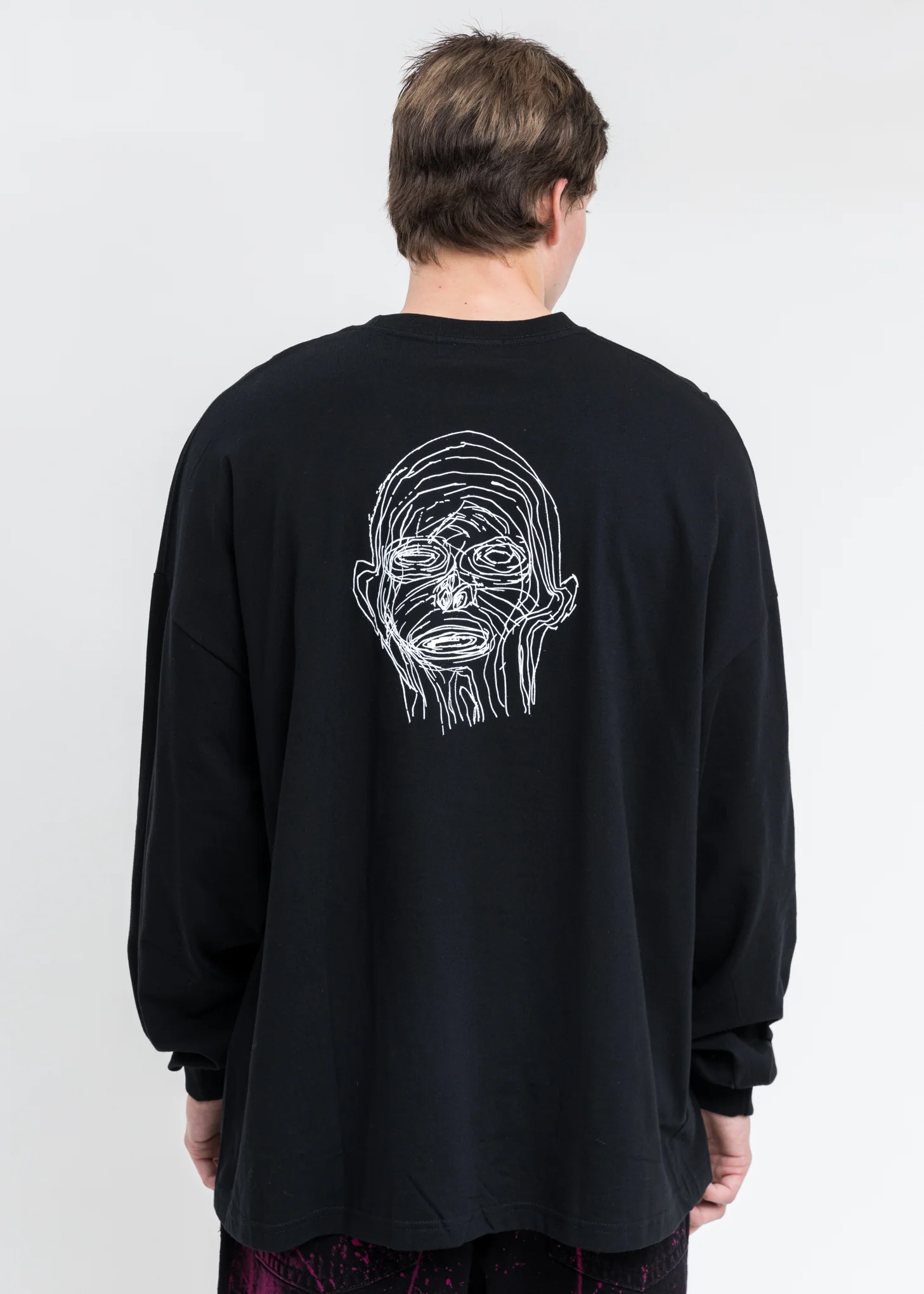 Black Jesse Patch Long Sleeves T-Shirt - Image 5