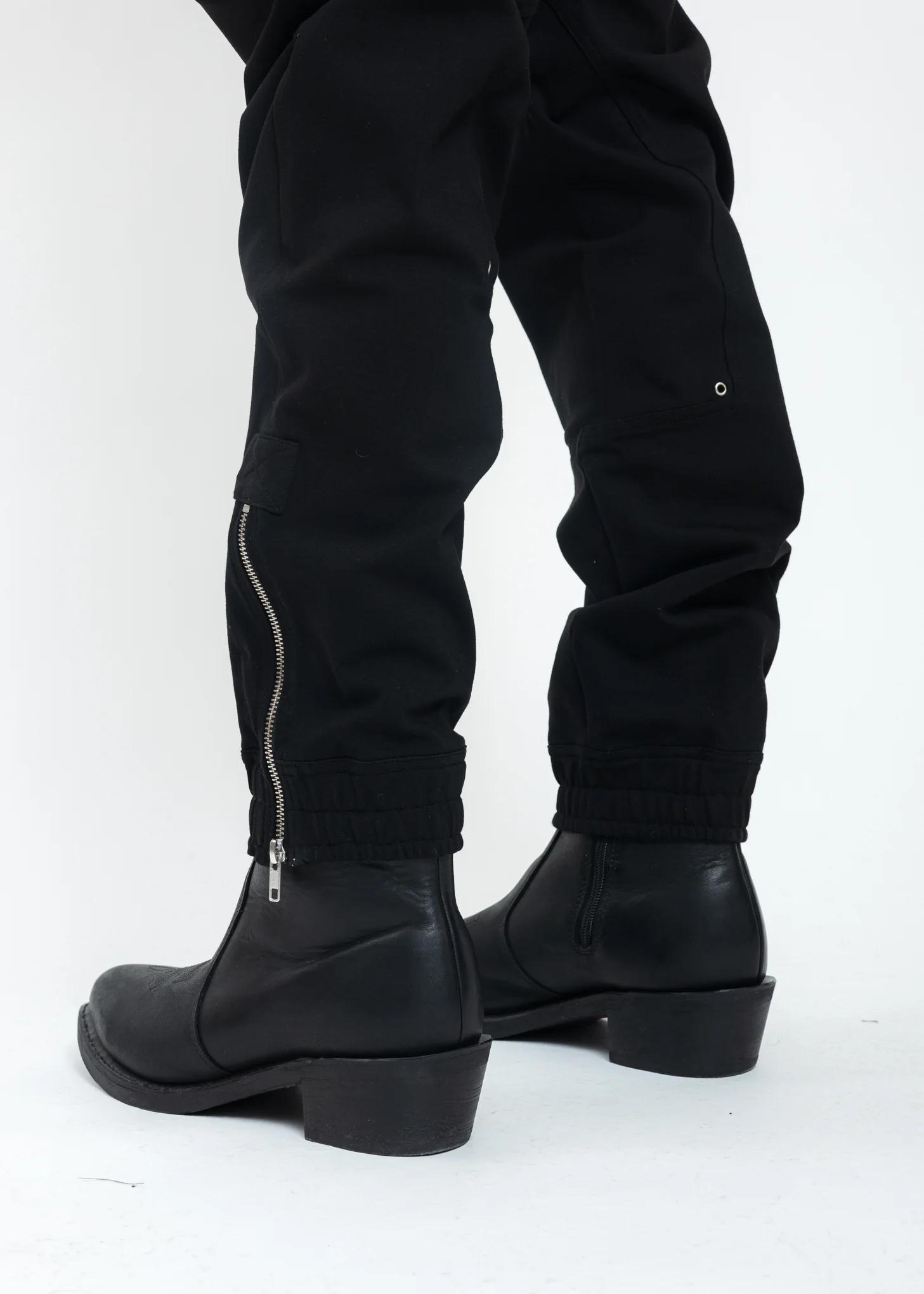 Black Jogging Trousers With Double Zips - Image 3