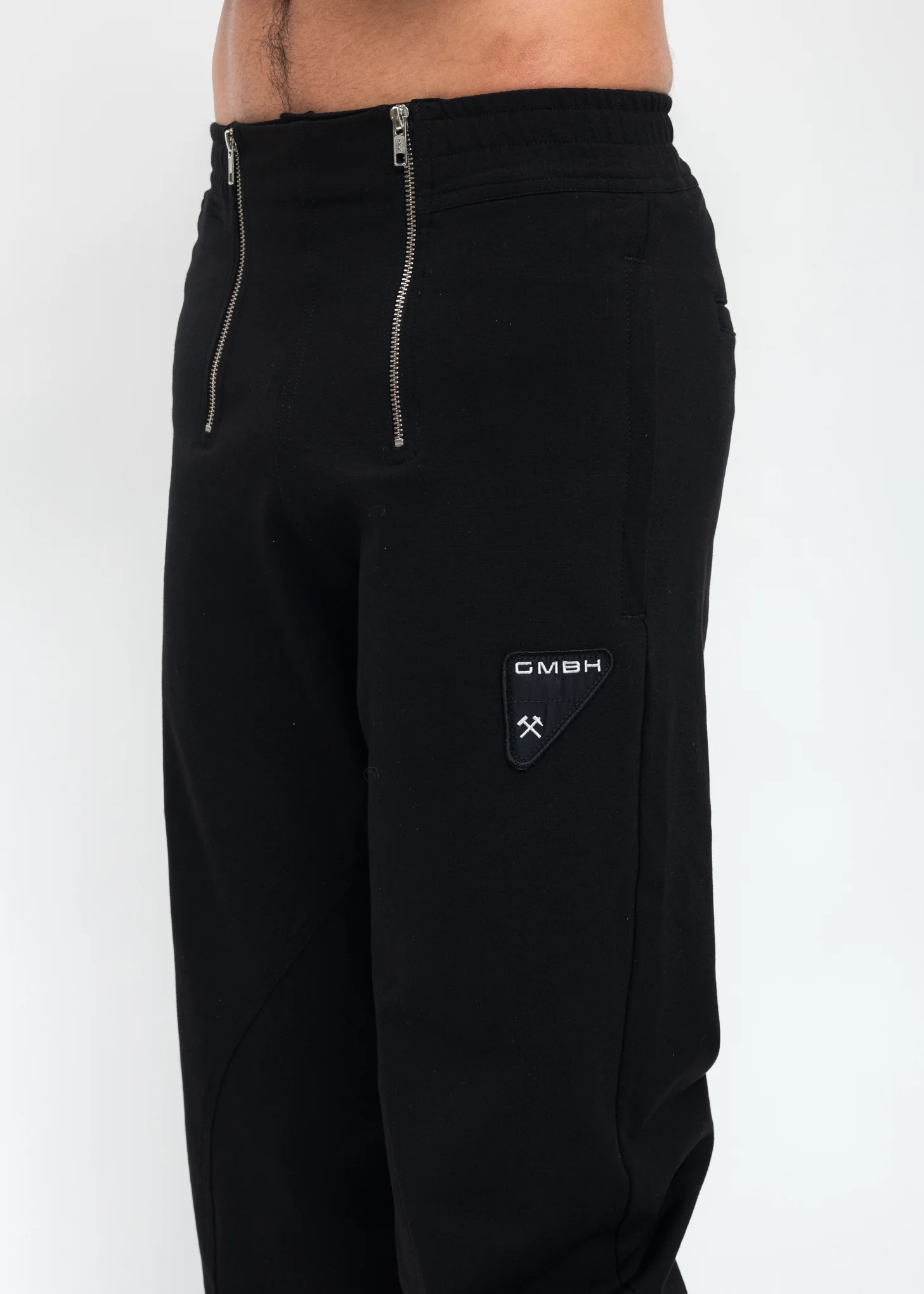 Black Jogging Trousers With Double Zips - Image 4