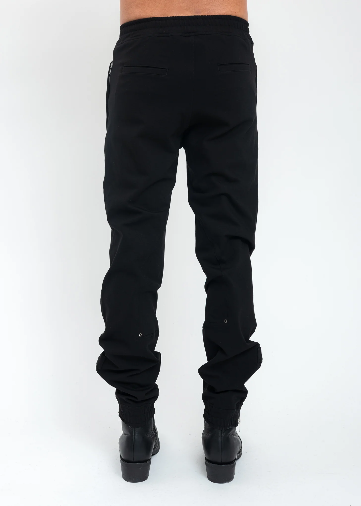 Black Jogging Trousers With Double Zips - Image 5