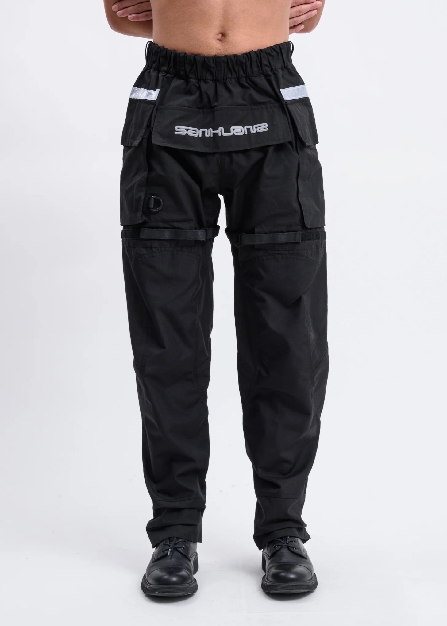 Black Kangaroo Pouch Pants - Image 6