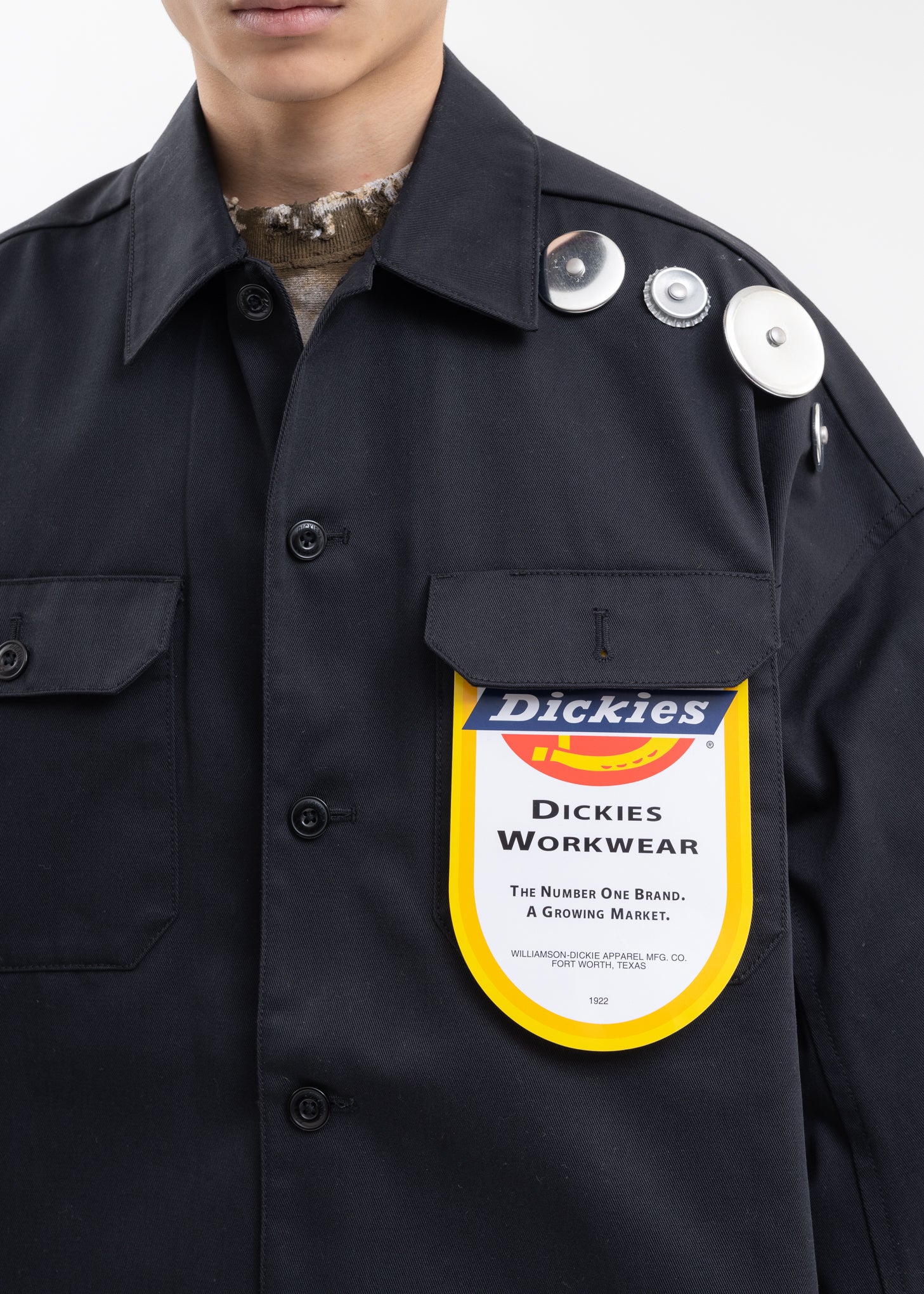 Black KIDILL × Dickies Military Shirt - Image 4