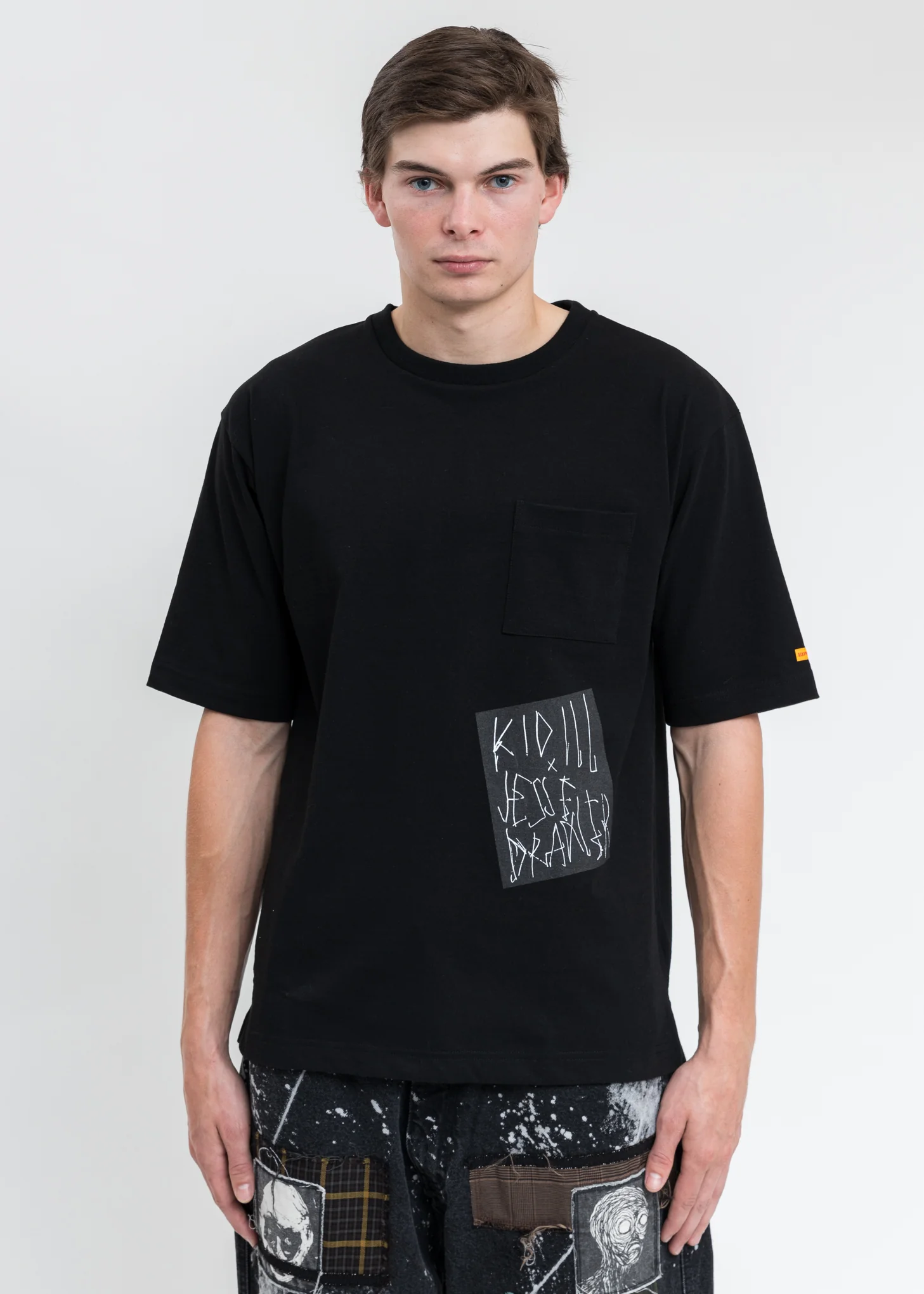 Black KIDILL × EDWIN A Mess T-Shirt
