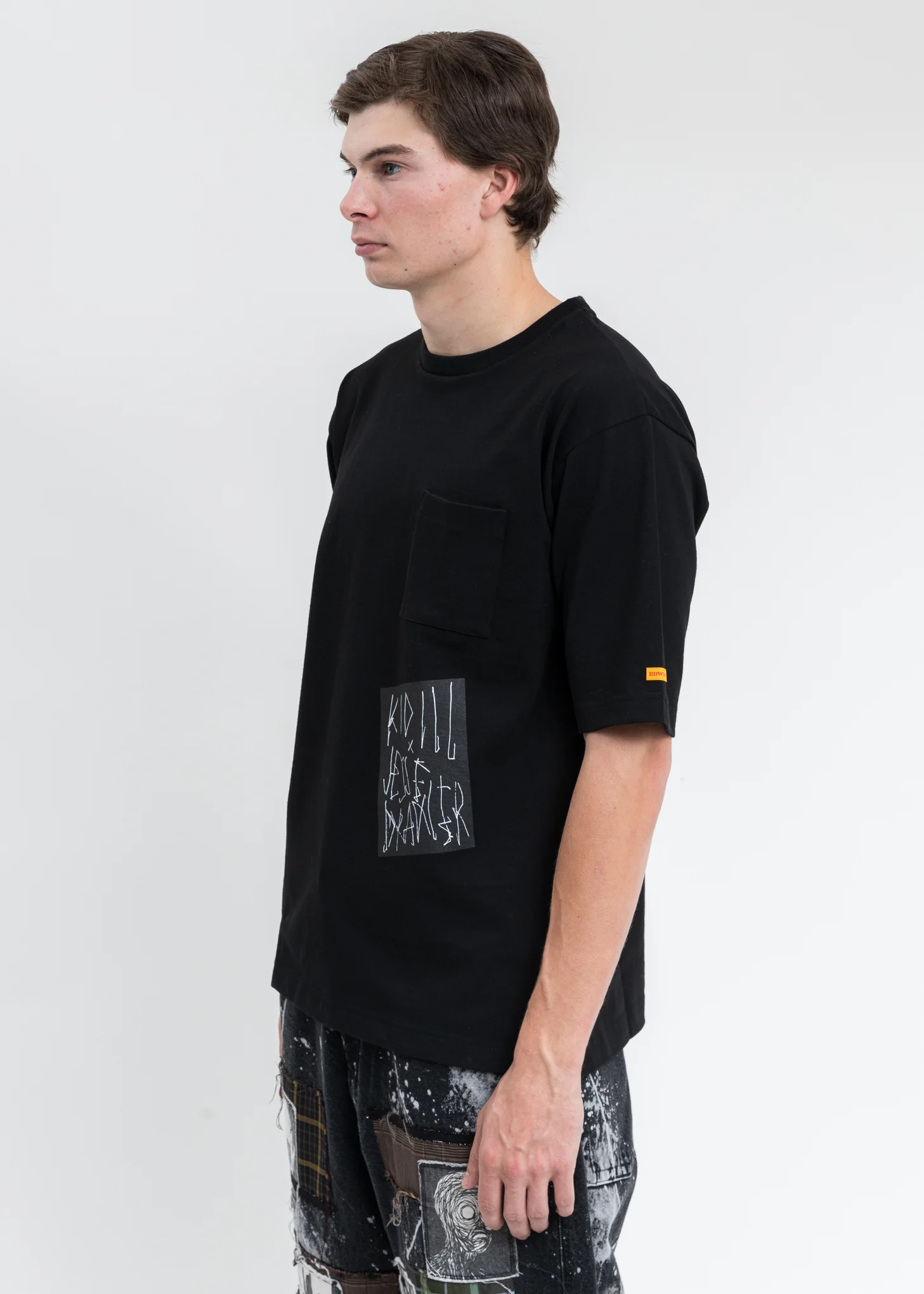 Black KIDILL × EDWIN A Mess T-Shirt - Image 3